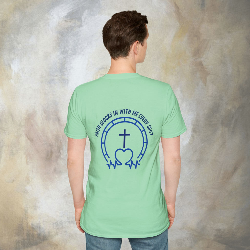 Faith clocks in with me every shift T-Shirt