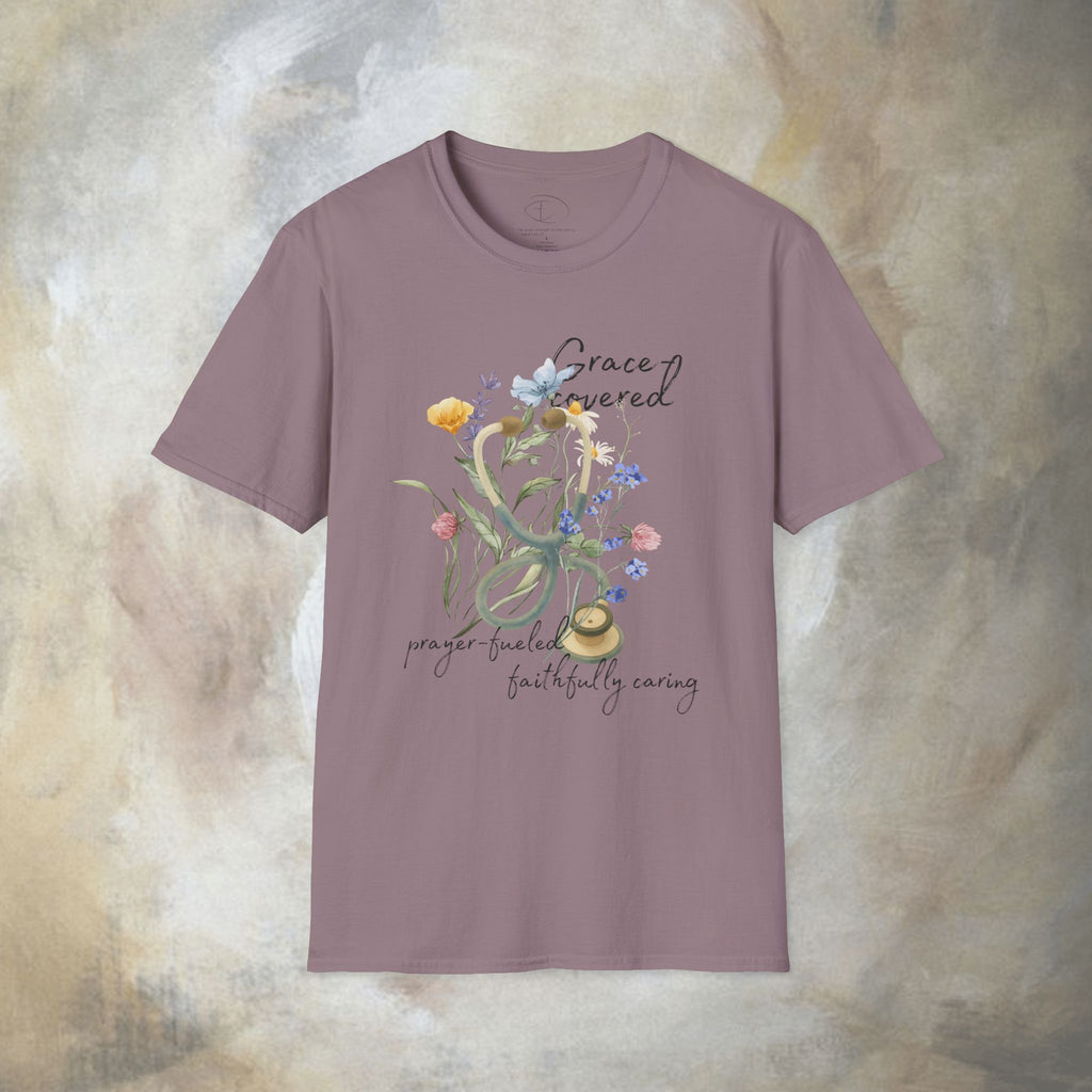Grace covered, prayer fueled, faithfully caring T-Shirt
