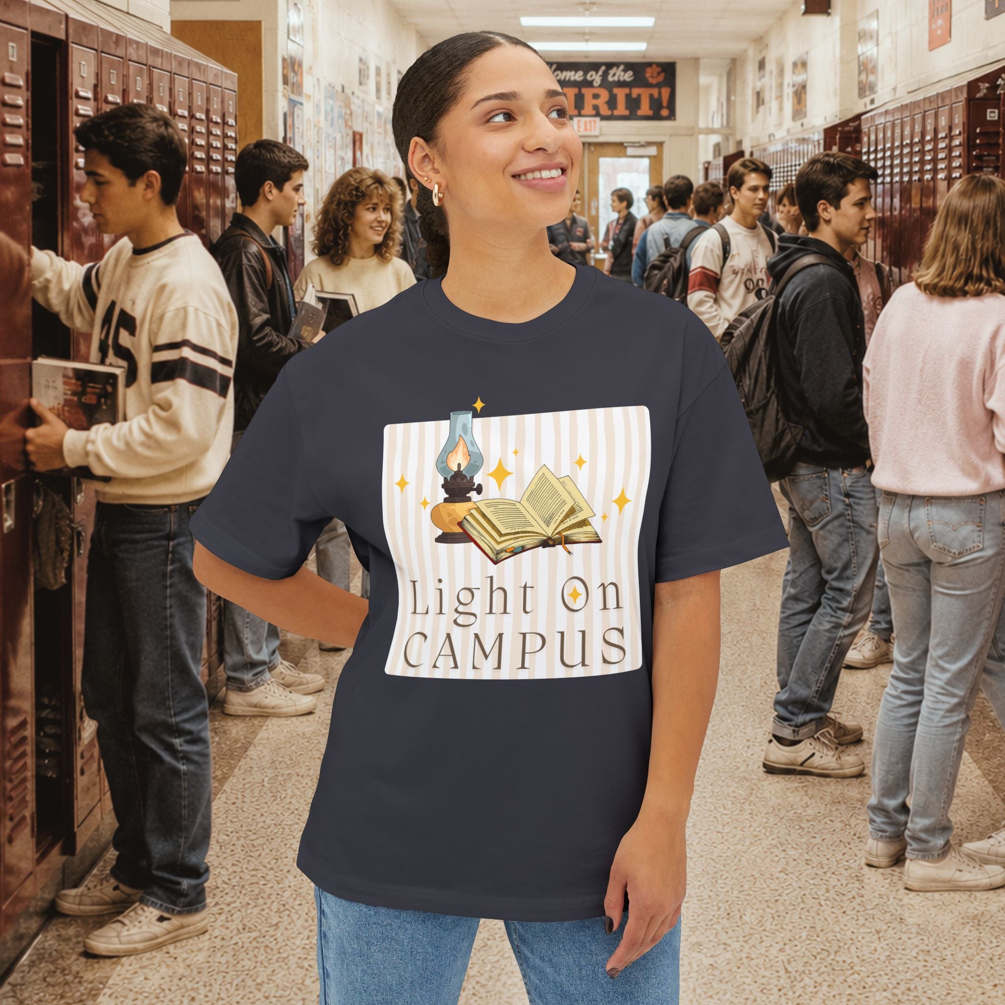 Light on Campus Oversized Boxy T-Shirt