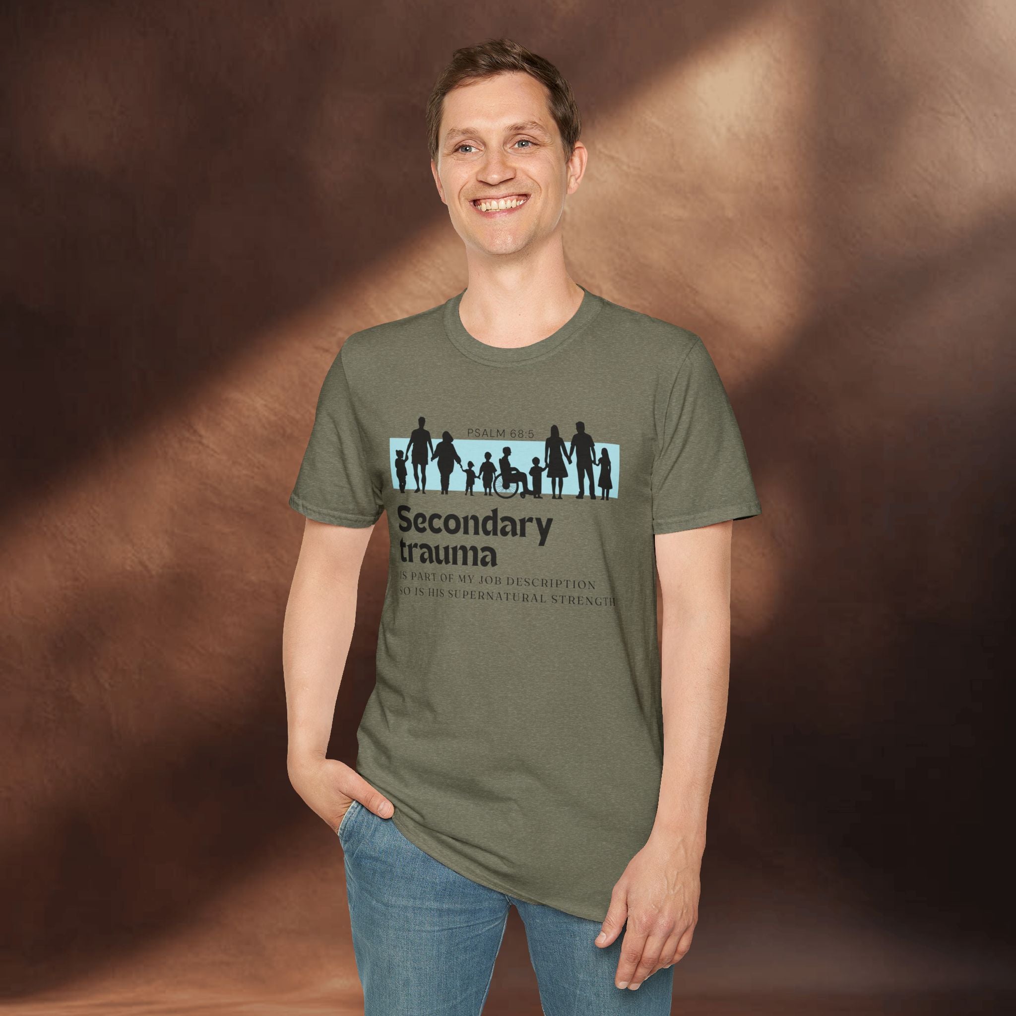 His Supernatural Strength - Psalm 68:5 T-Shirt