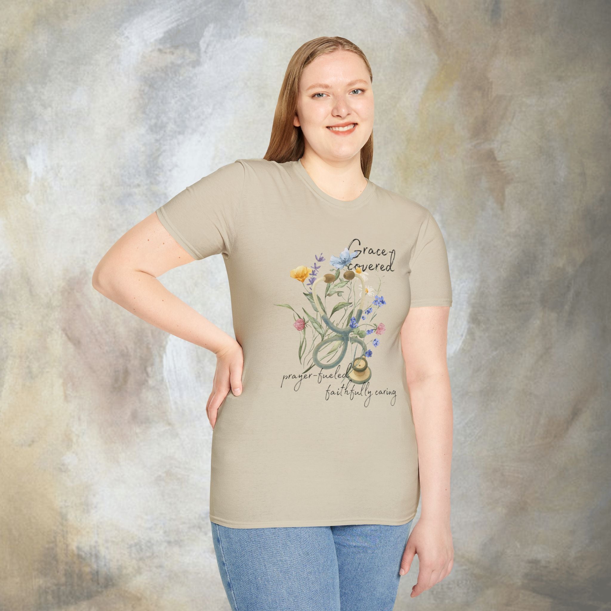 Grace covered, prayer fueled, faithfully caring T-Shirt