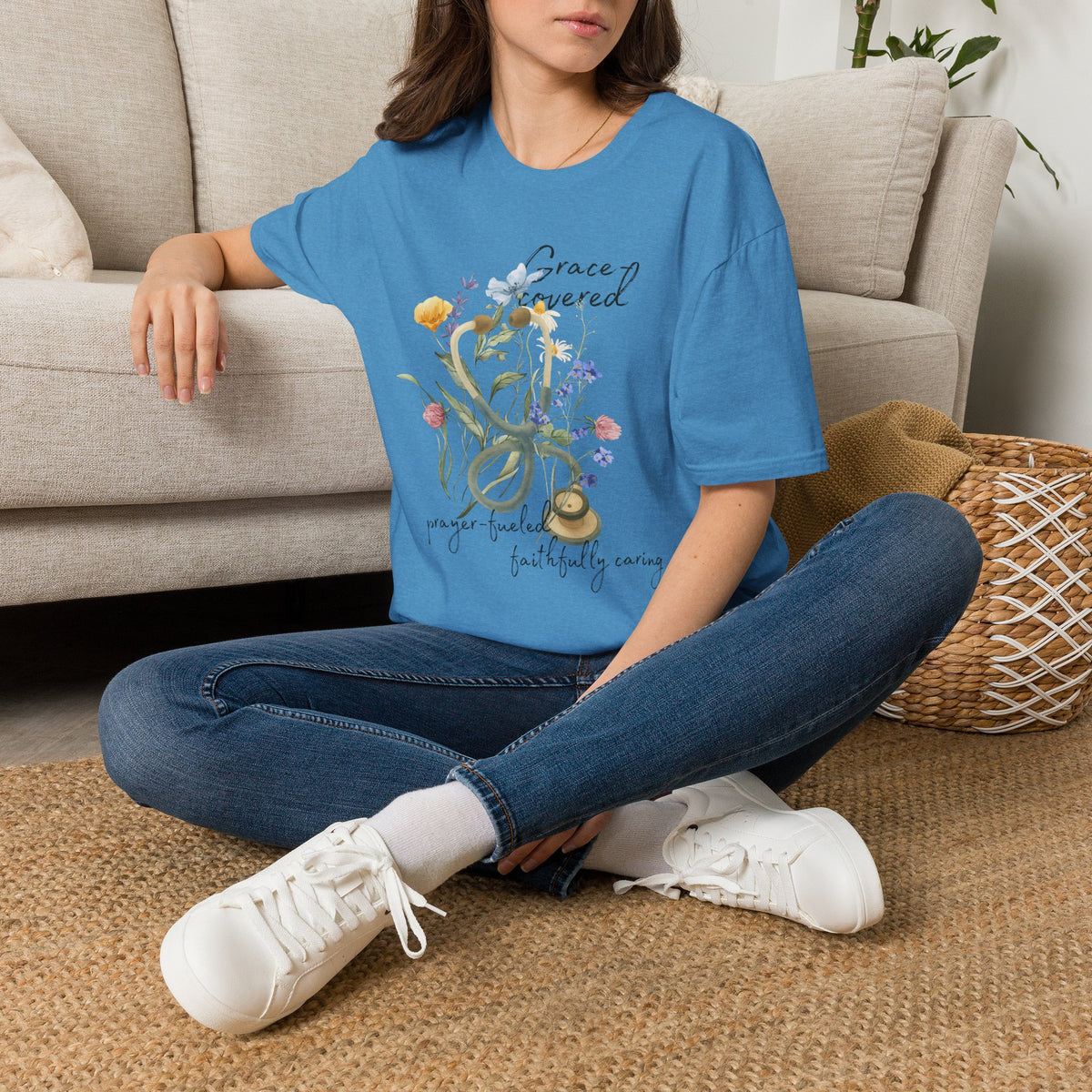 Grace covered, prayer fueled, faithfully caring T-Shirt