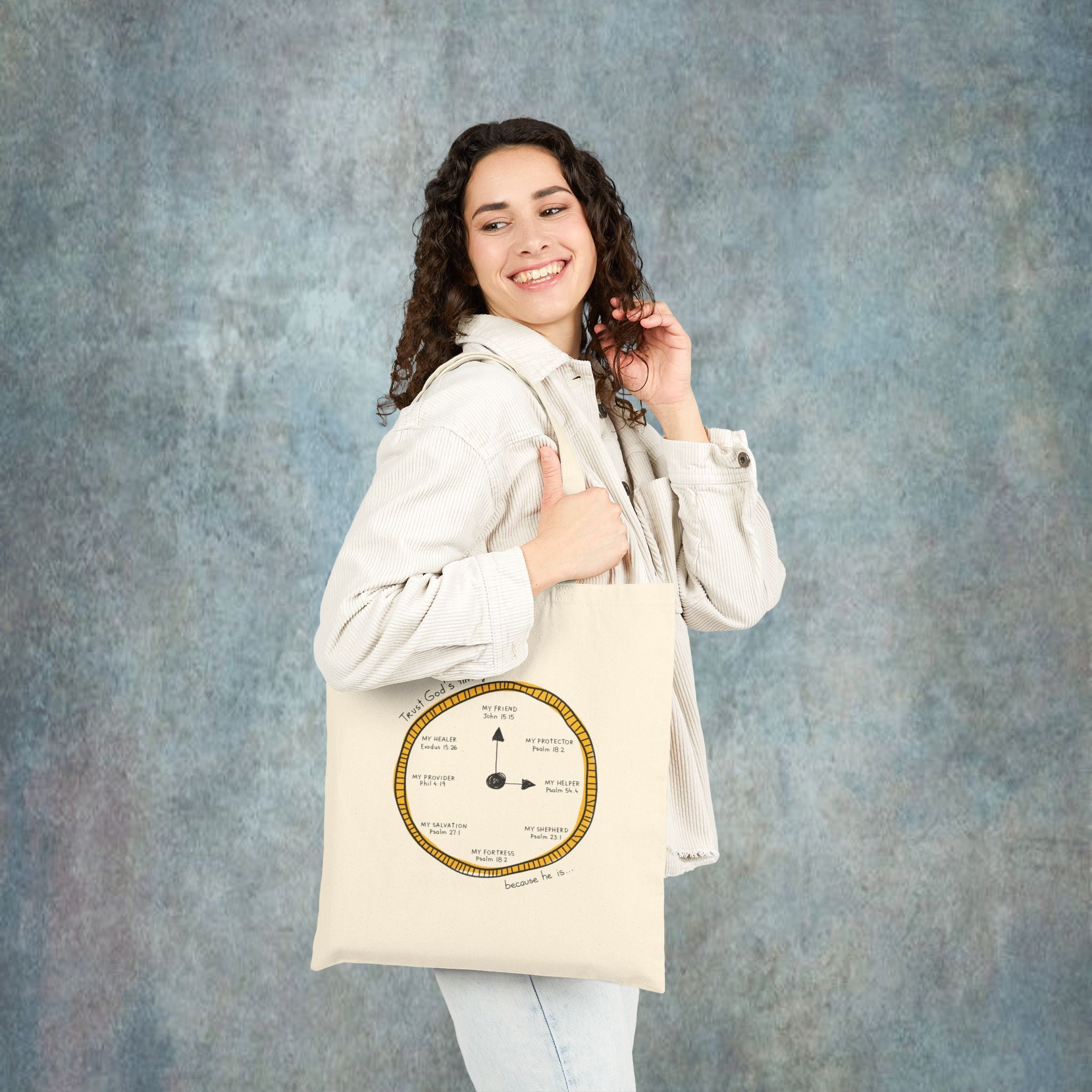Trust God's Timing Tote Bag