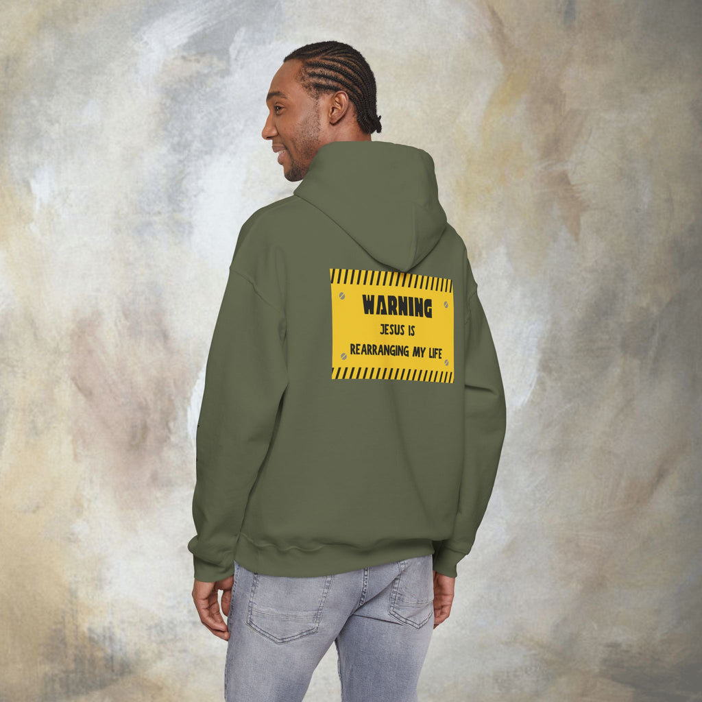 Warning: Jesus Is Rearranging My Life Hoodie