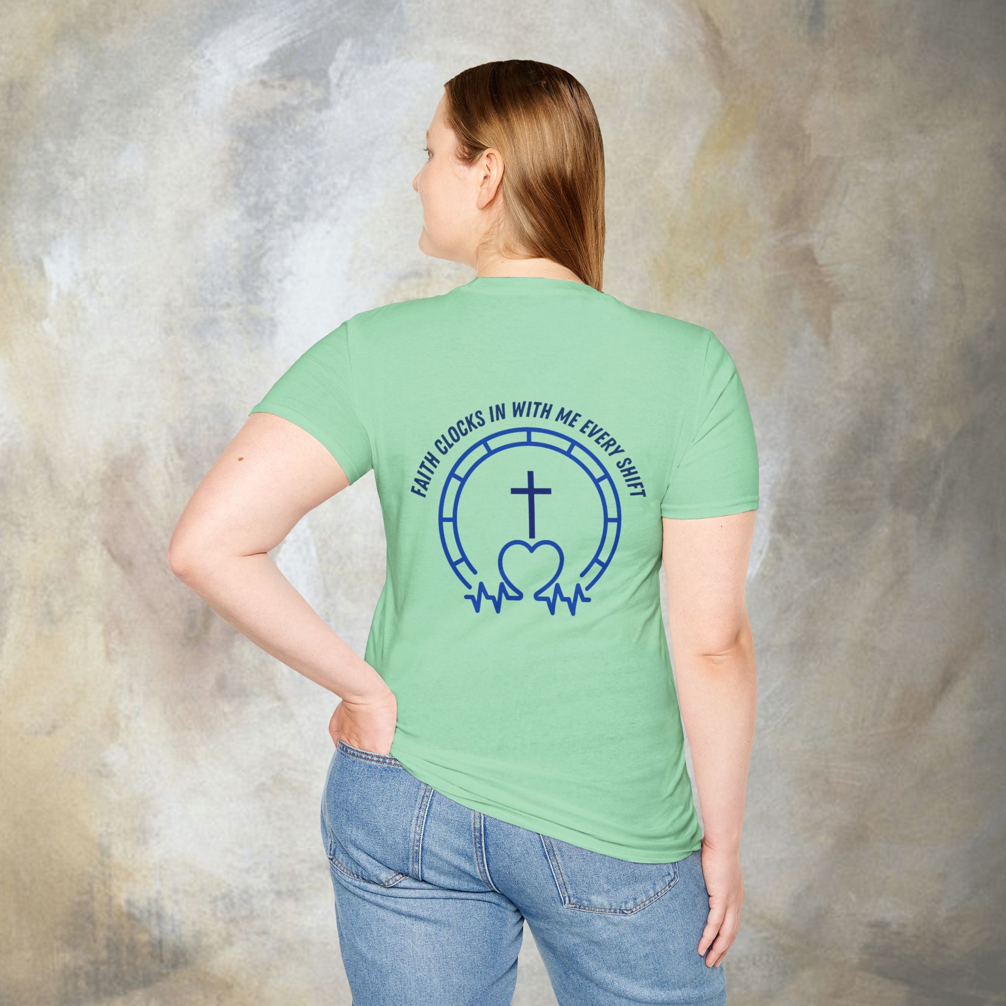 Faith clocks in with me every shift T-Shirt