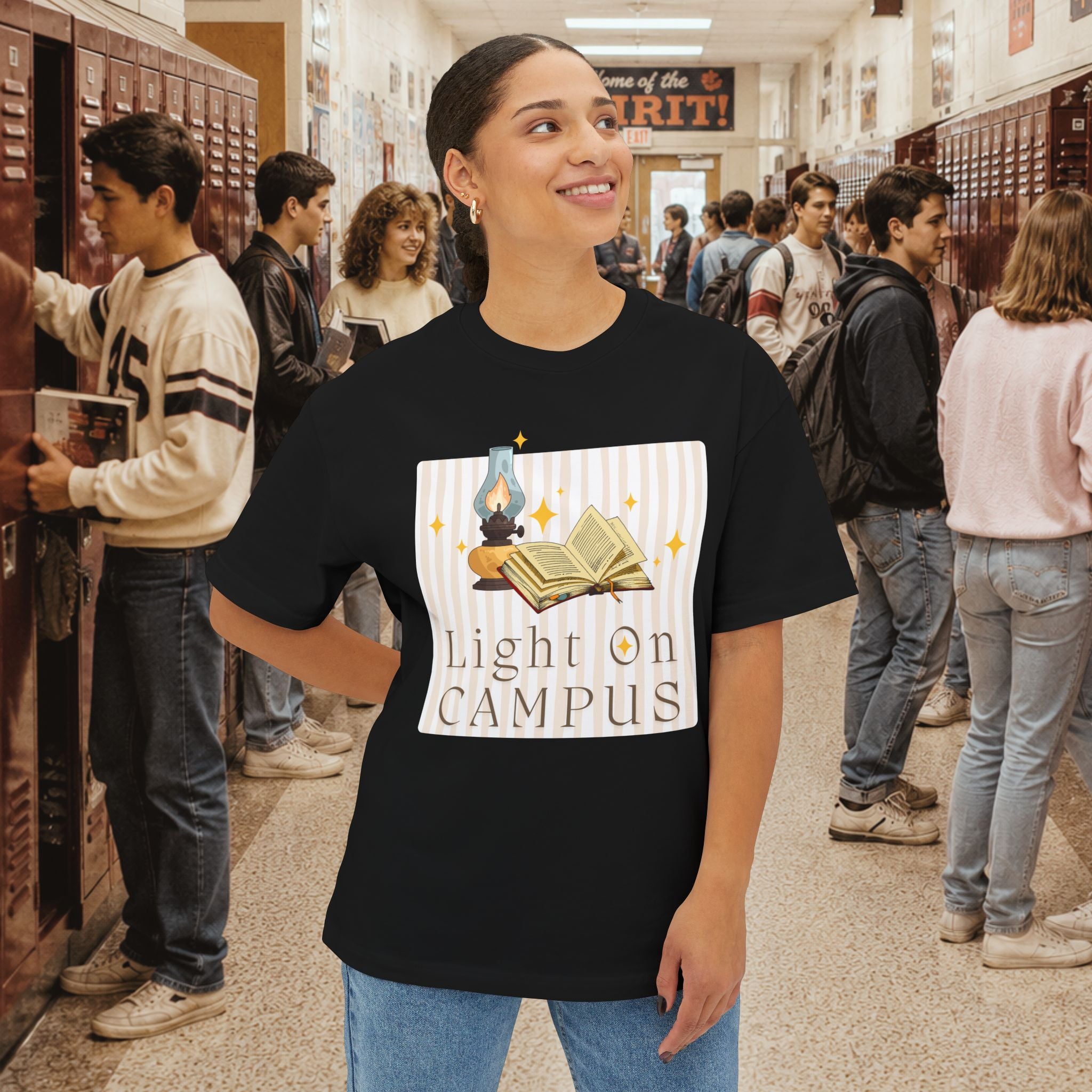 Light on Campus Oversized Boxy T-Shirt