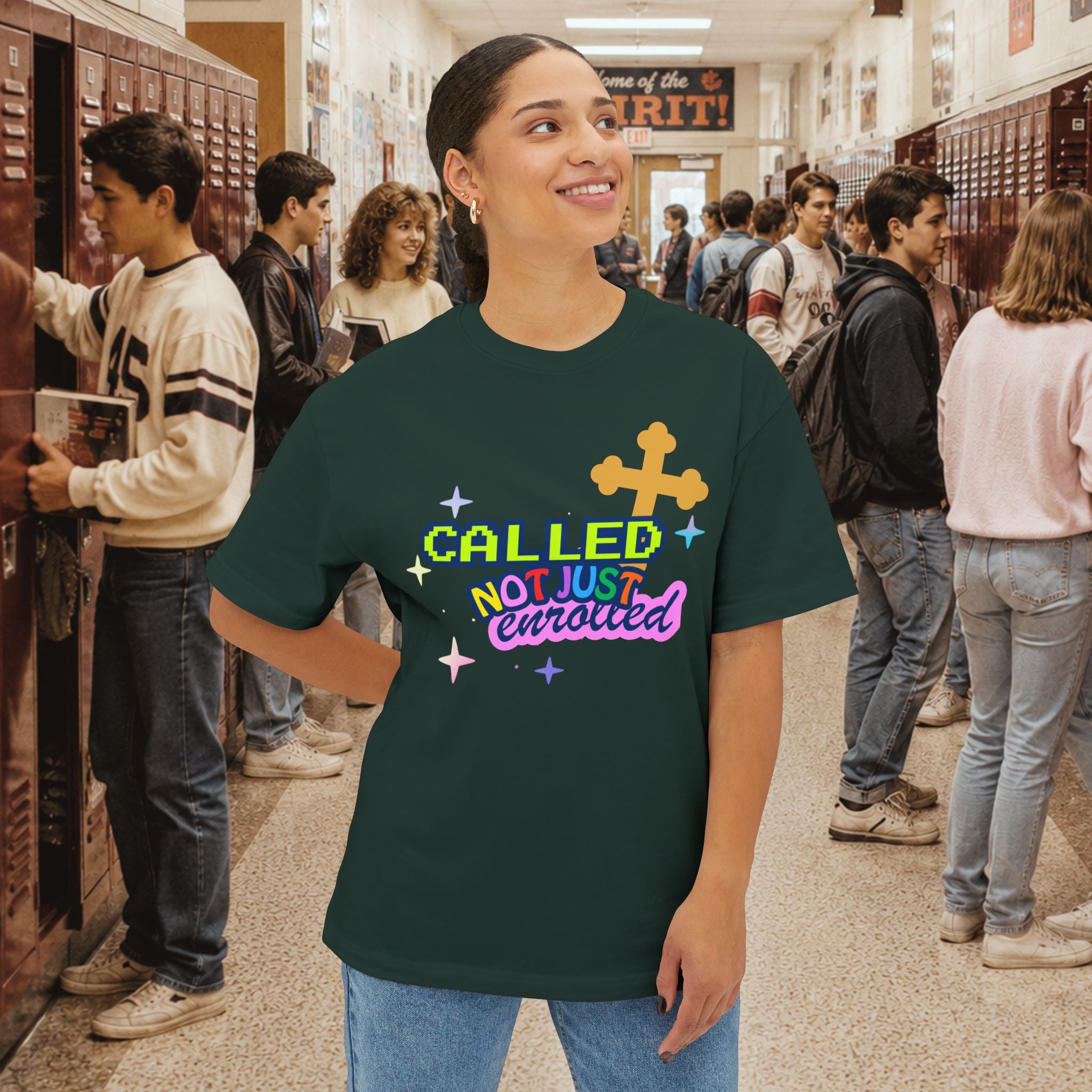 Called Not Just Enrolled Graphic oversized Boxy T-Shirt