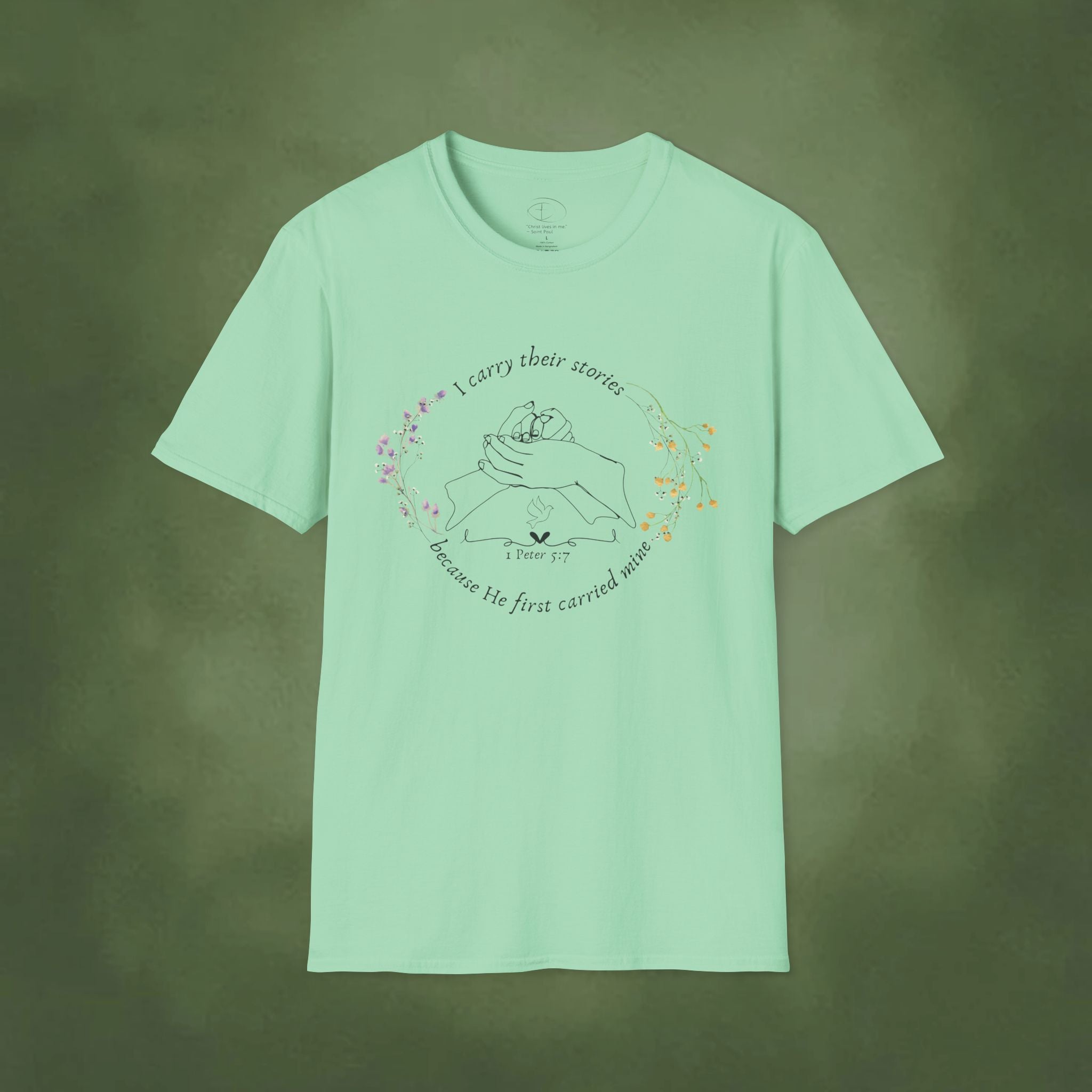 I Carry Their Stories Because He First Carried Mine T-shirt