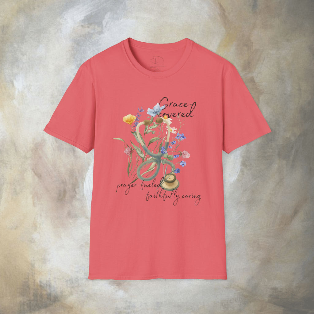 Grace covered, prayer fueled, faithfully caring T-Shirt
