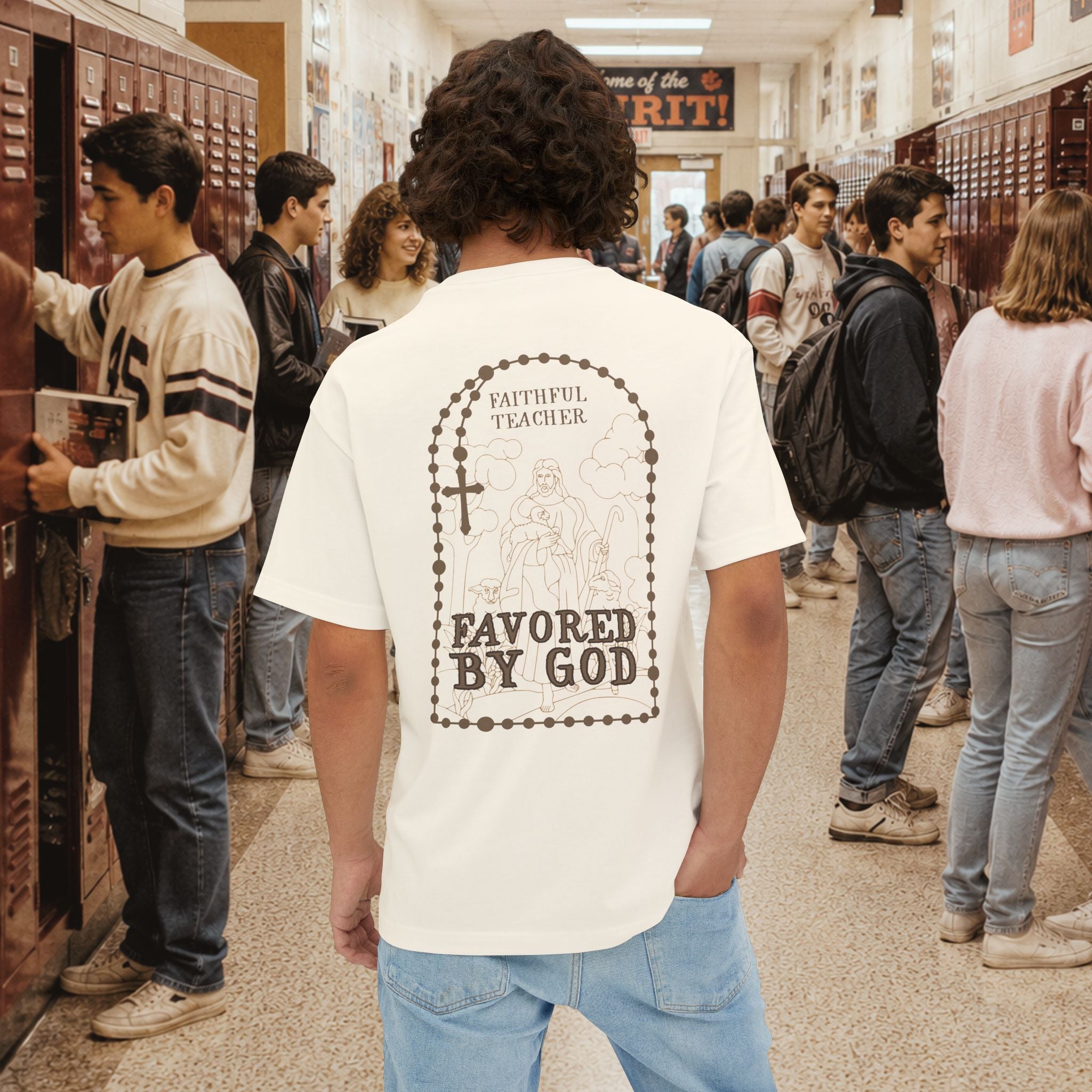 Faithful Teacher, Favored by God oversize T-Shirt