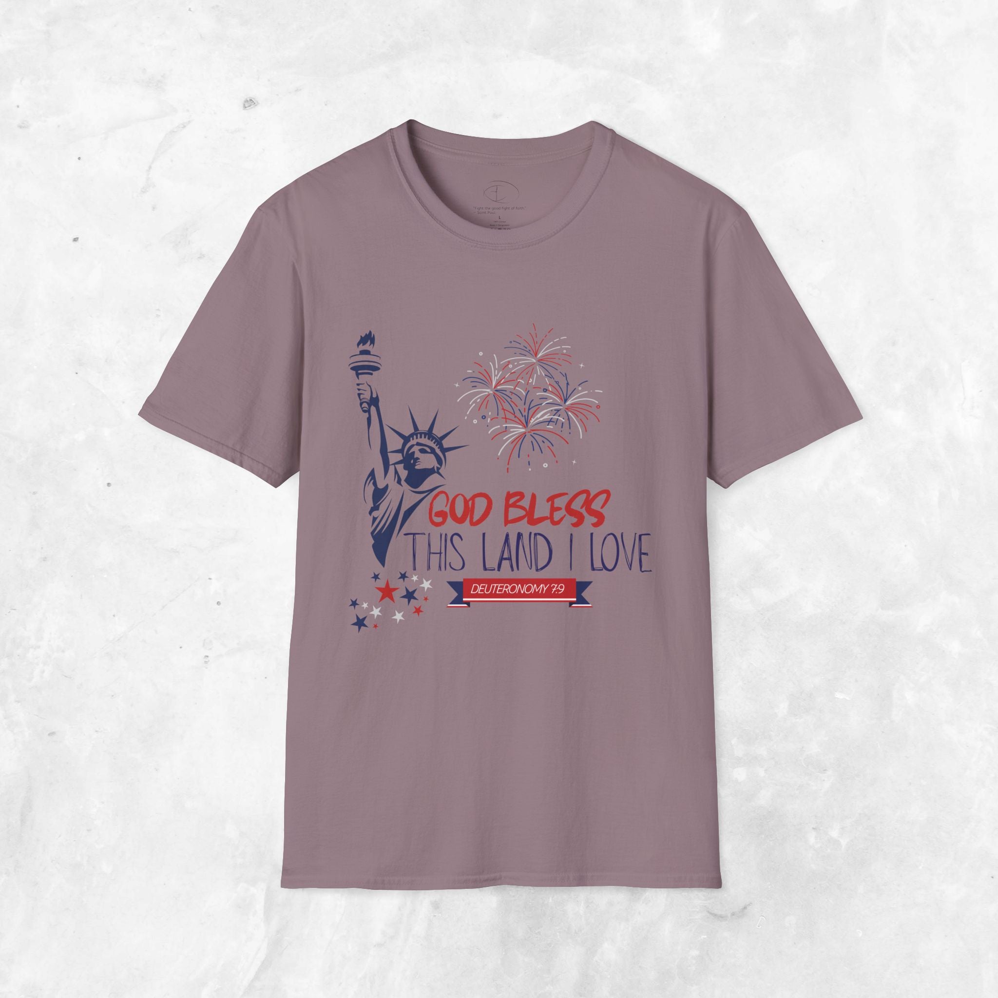 God Bless This Land I Love T-Shirt | Statue of Liberty, Fireworks, Patriotic