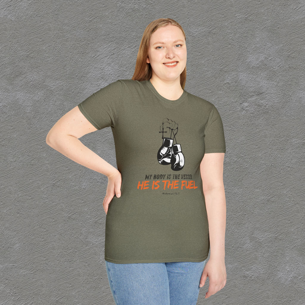 He is the fuel - Hebrews 12:1 T-shirt