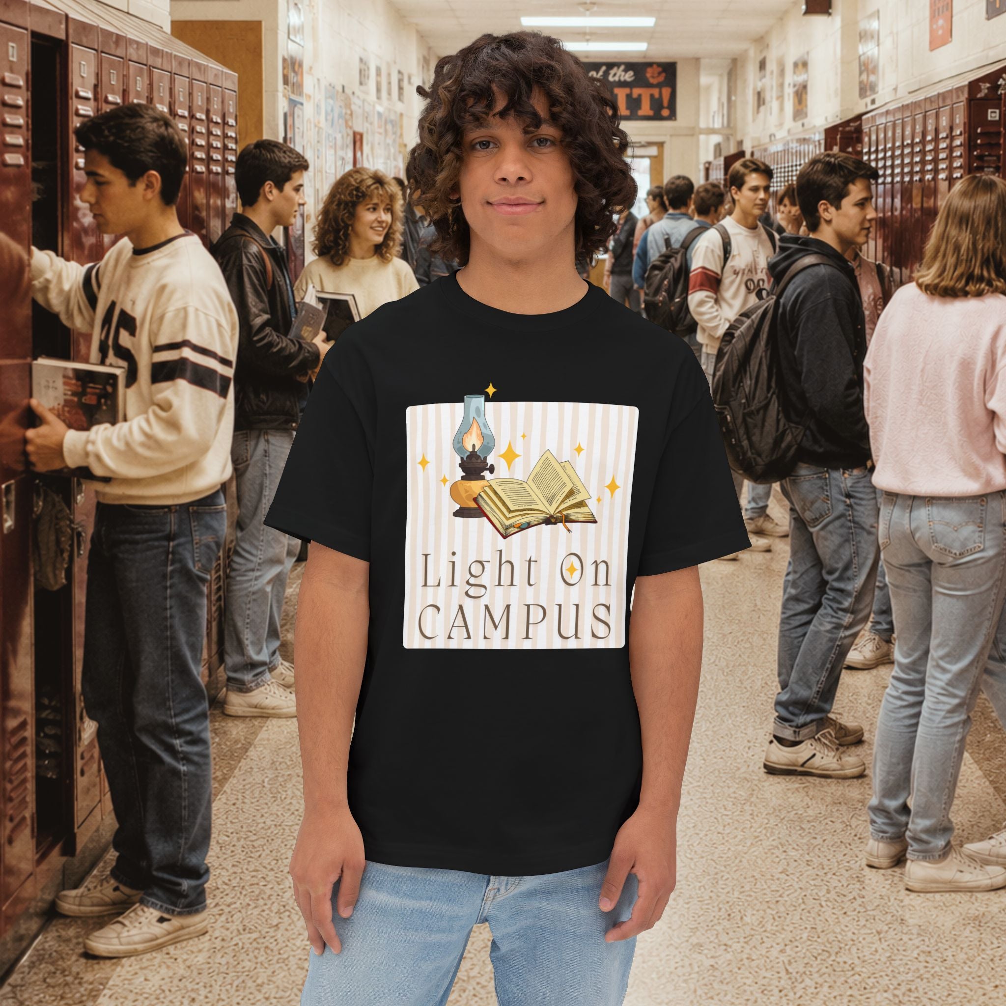 Light on Campus Oversized Boxy T-Shirt