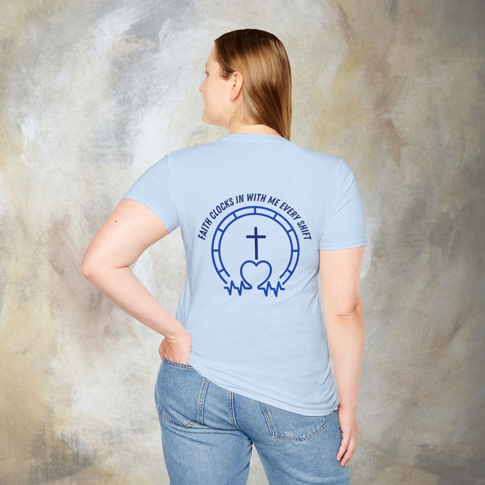 Faith clocks in with me every shift T-Shirt