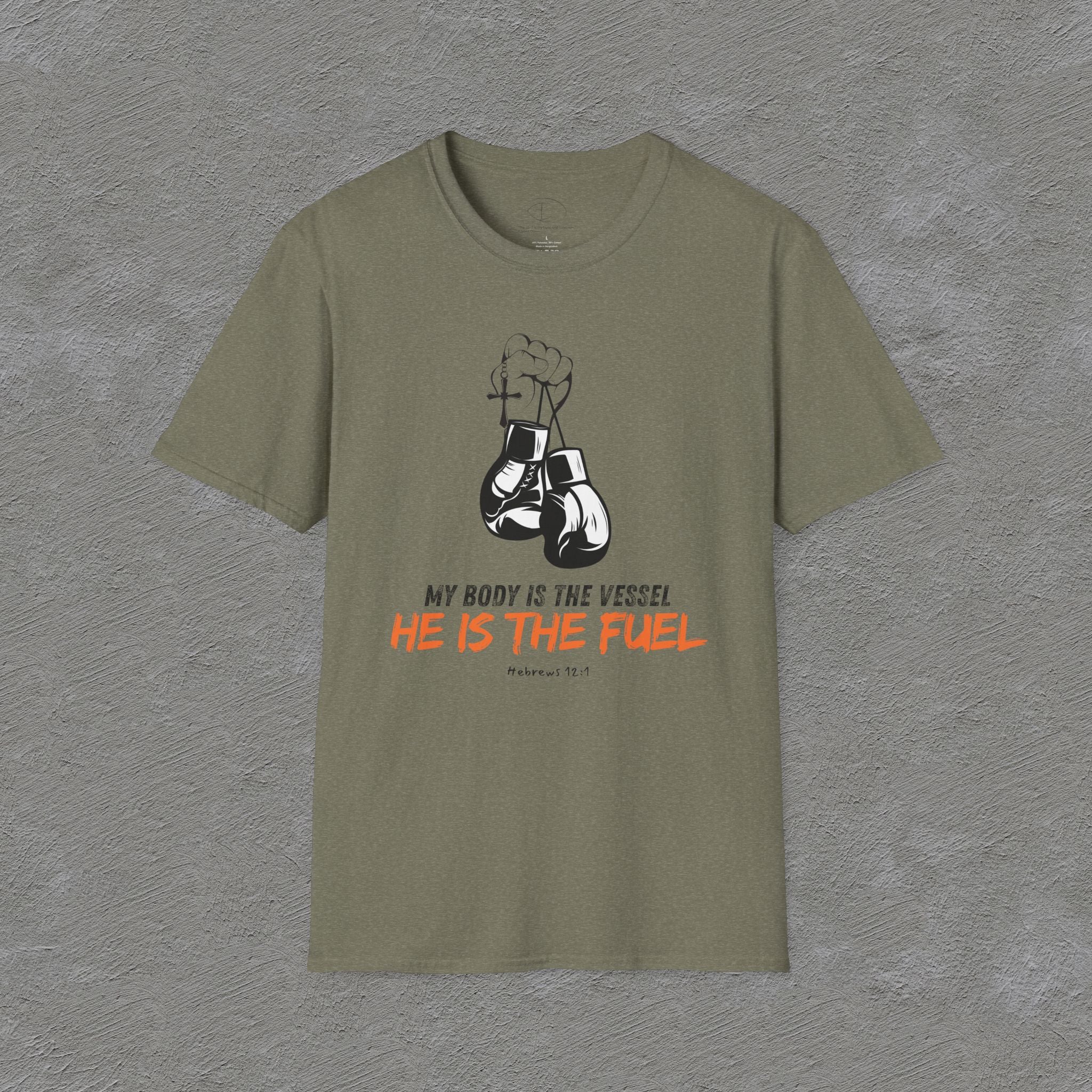 He is the fuel - Hebrews 12:1 T-shirt