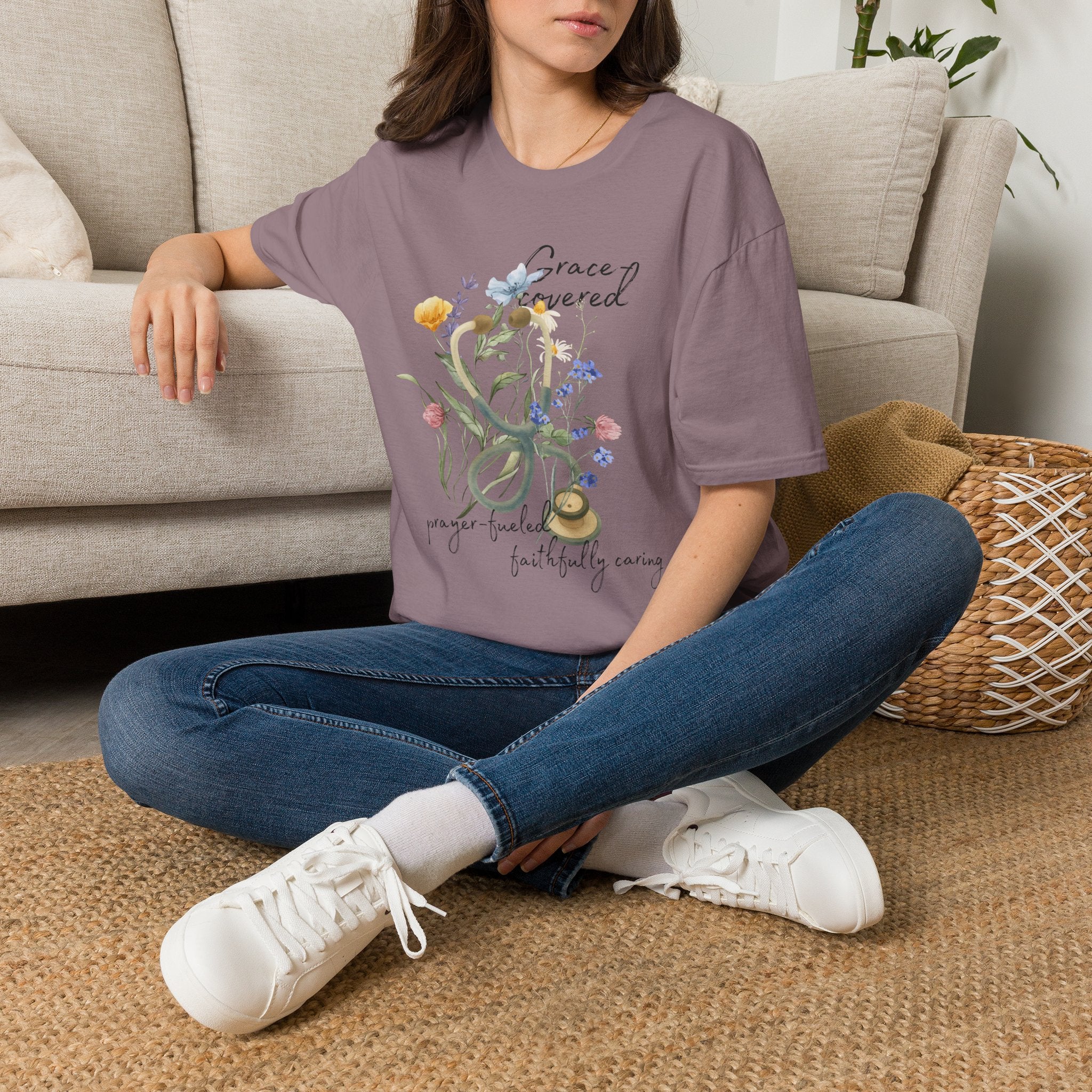 Grace covered, prayer fueled, faithfully caring T-Shirt