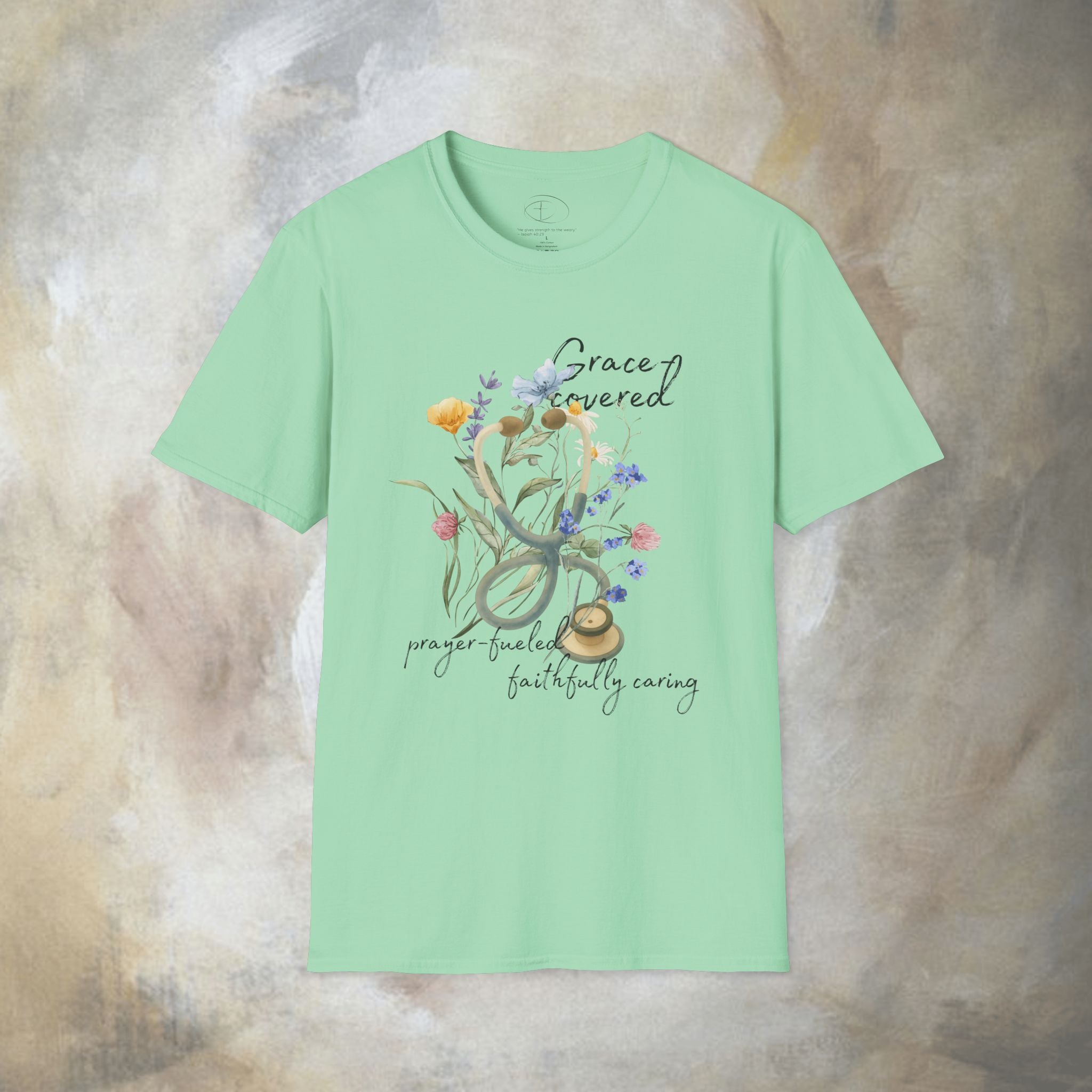 Grace covered, prayer fueled, faithfully caring T-Shirt