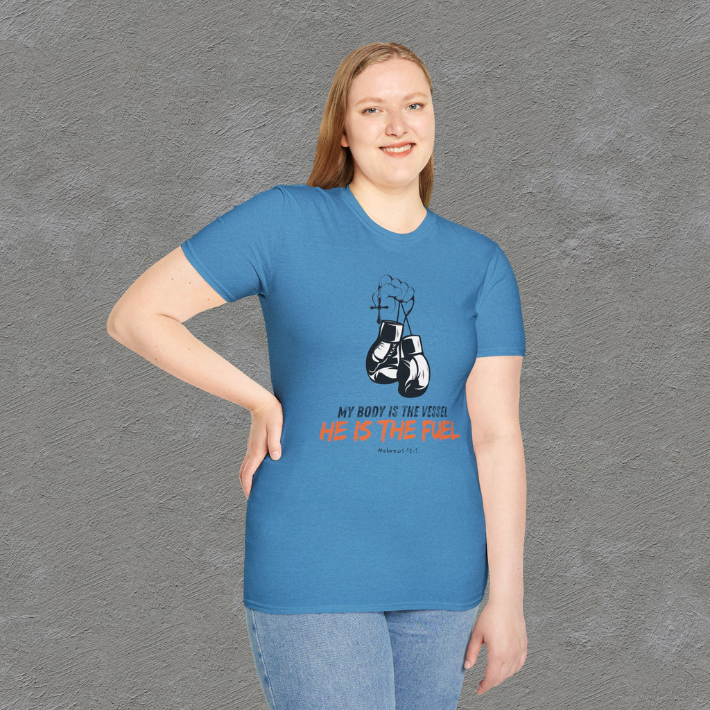 He is the fuel - Hebrews 12:1 T-shirt