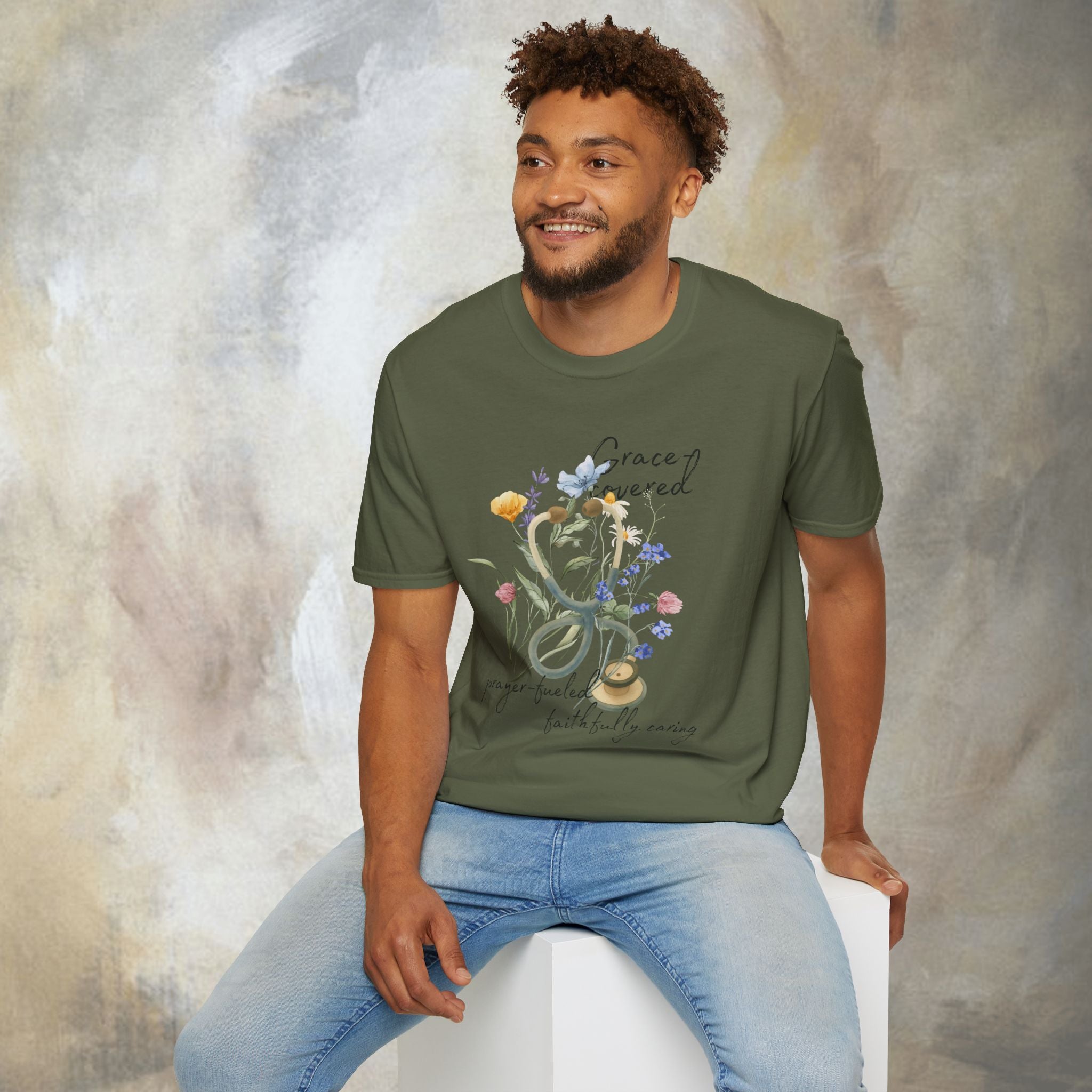 Grace covered, prayer fueled, faithfully caring T-Shirt