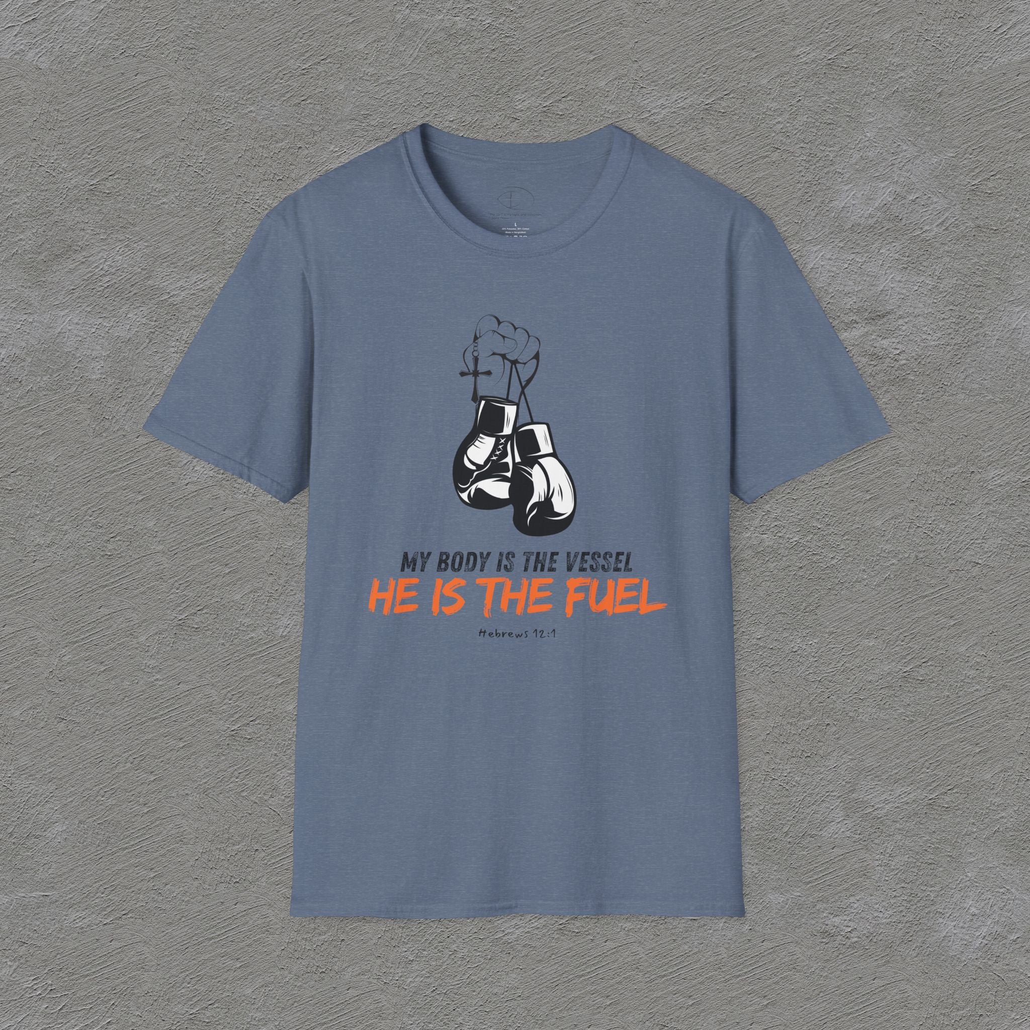 He is the fuel - Hebrews 12:1 T-shirt