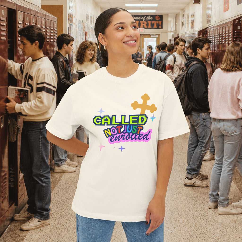 Called Not Just Enrolled Graphic oversized Boxy T-Shirt
