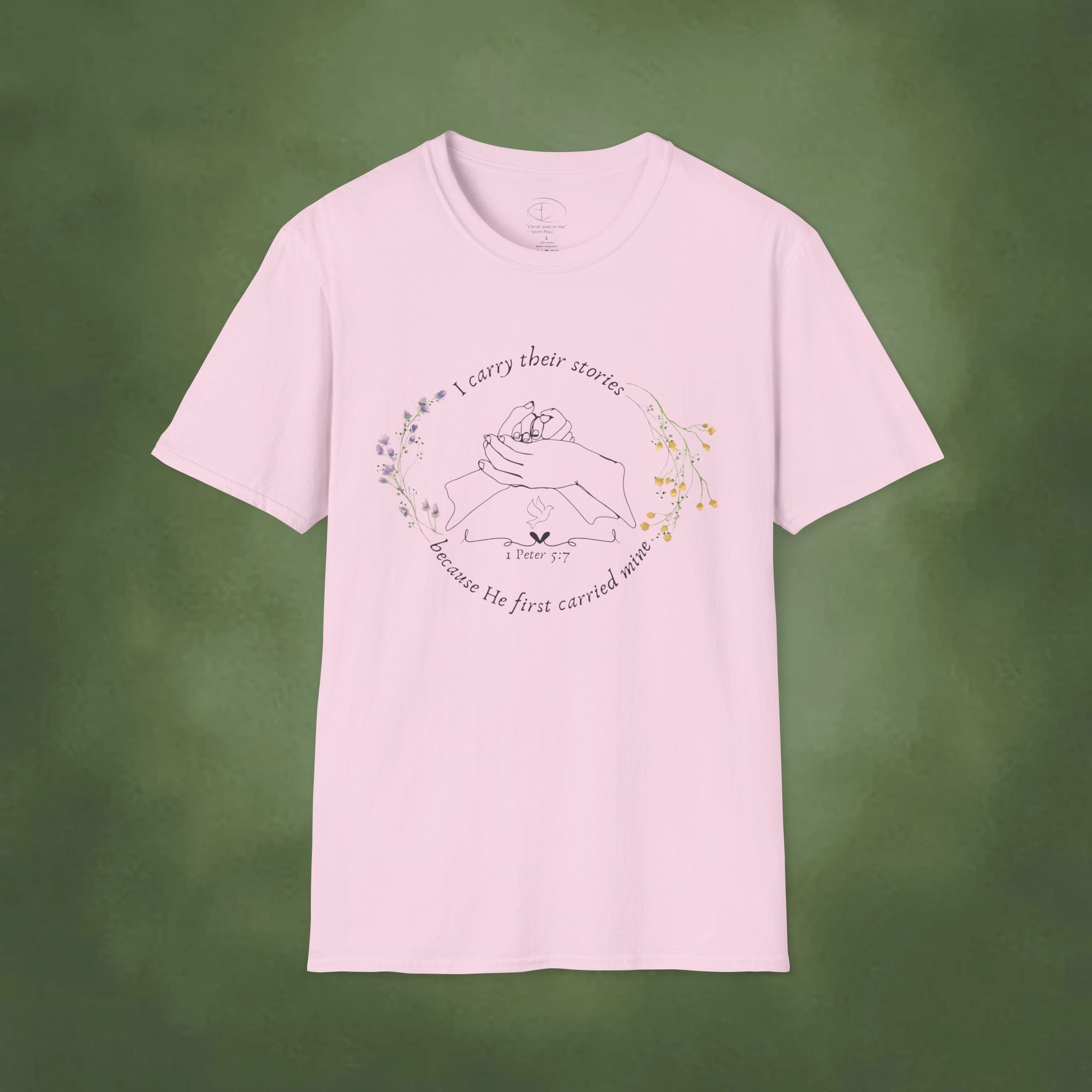 I Carry Their Stories Because He First Carried Mine T-shirt