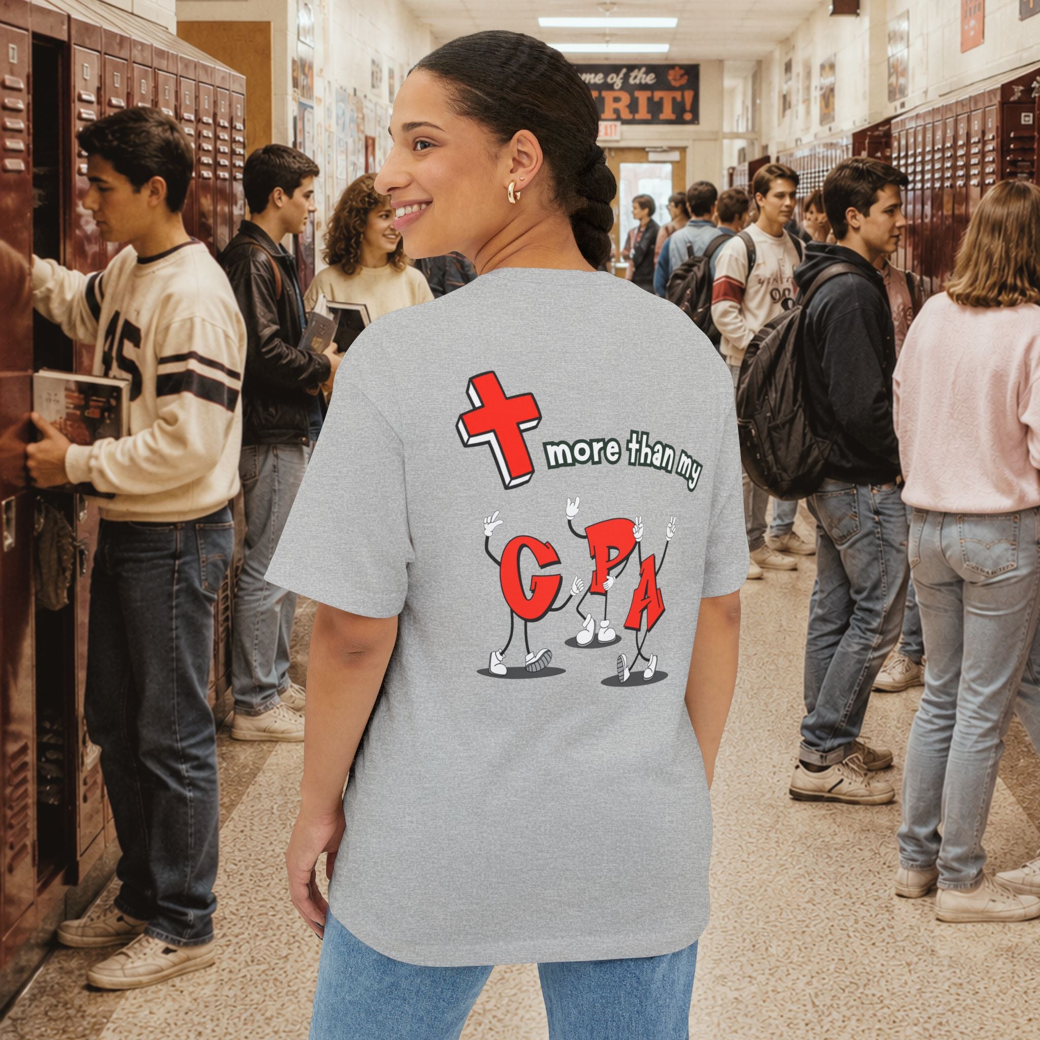 More Than My GPA Oversized Boxy T-Shirt - BACK