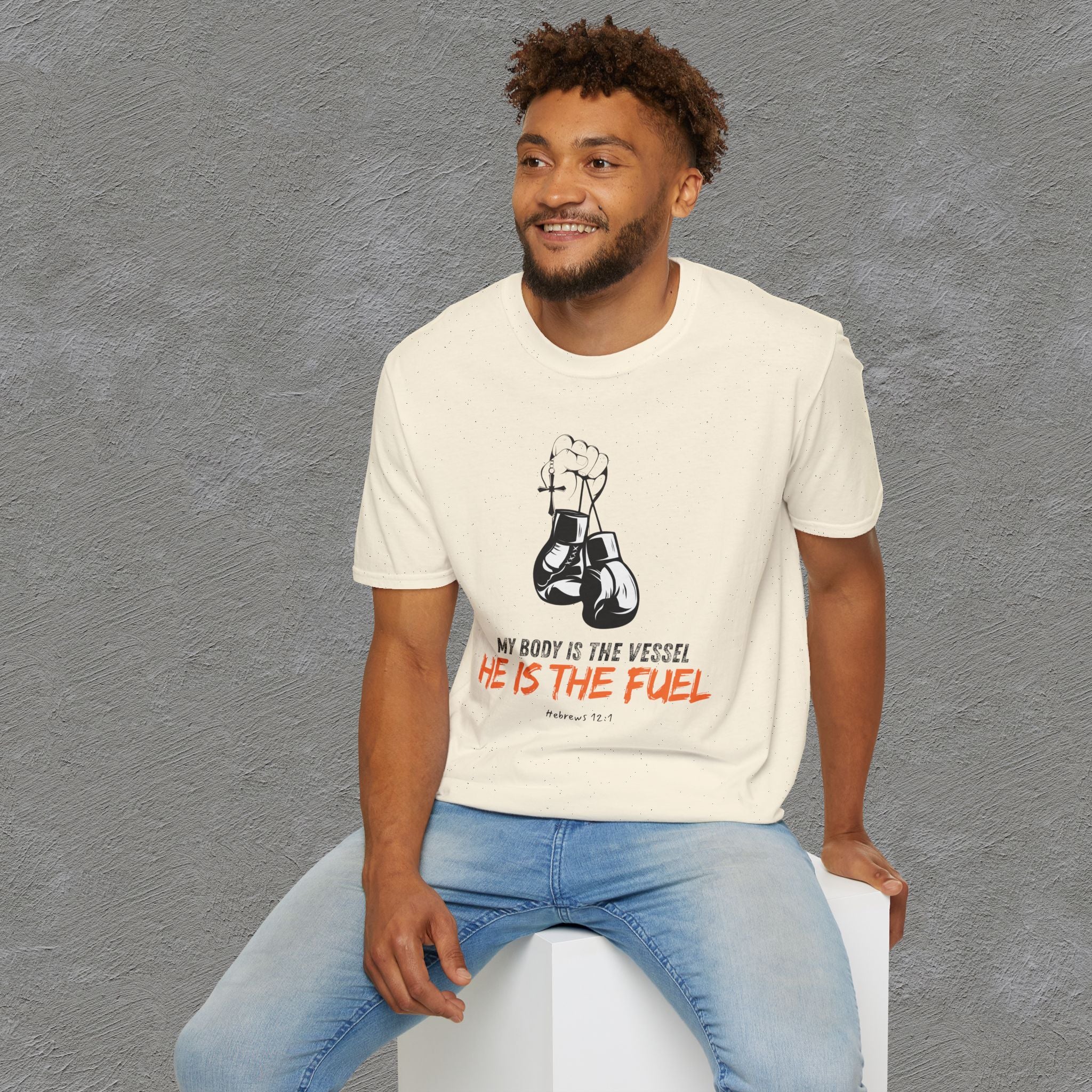 He is the fuel - Hebrews 12:1 T-shirt