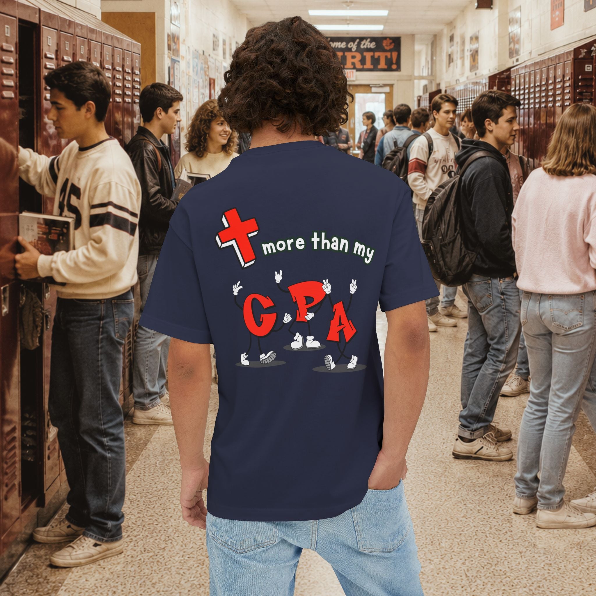 More Than My GPA Oversized Boxy T-Shirt - BACK