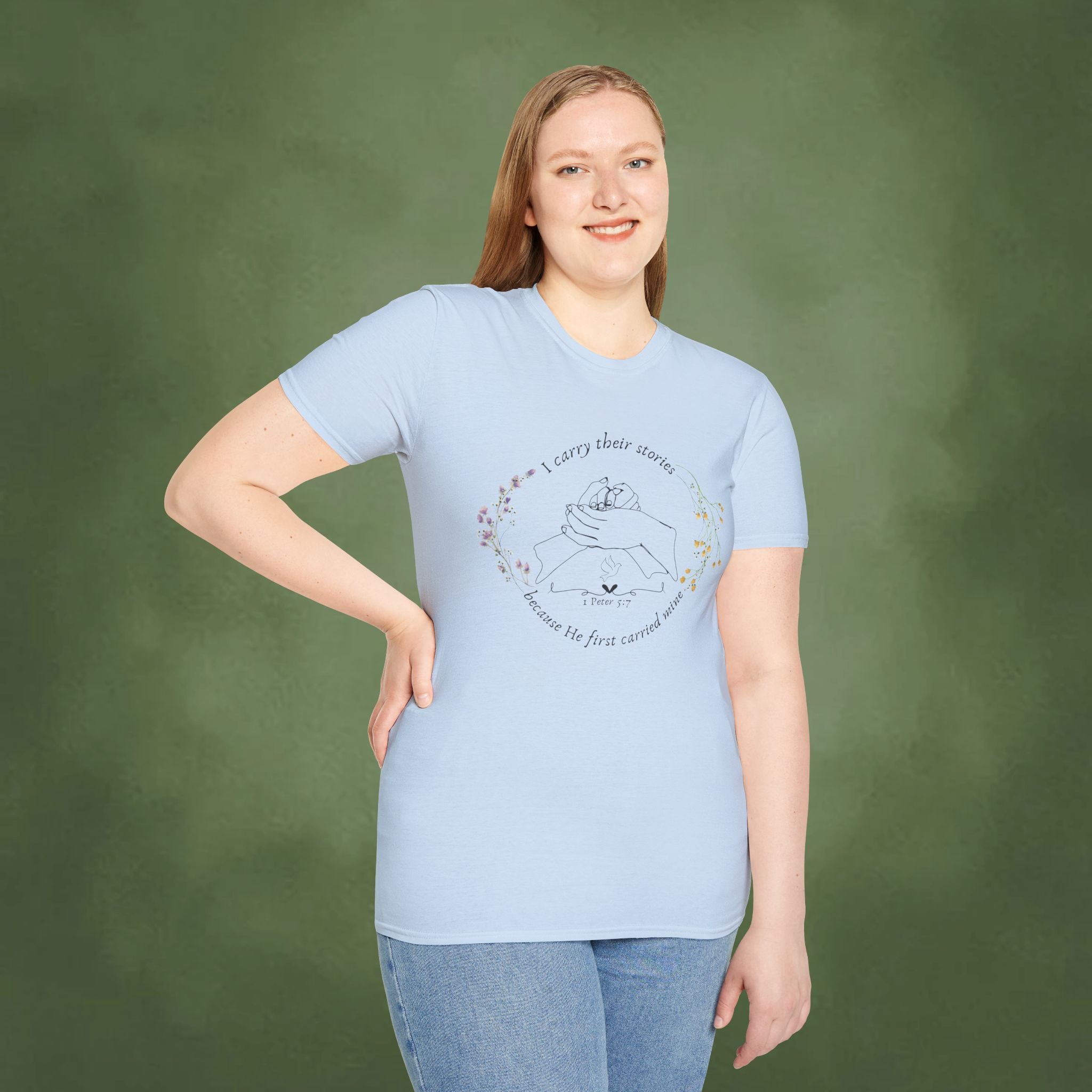 I Carry Their Stories Because He First Carried Mine T-shirt