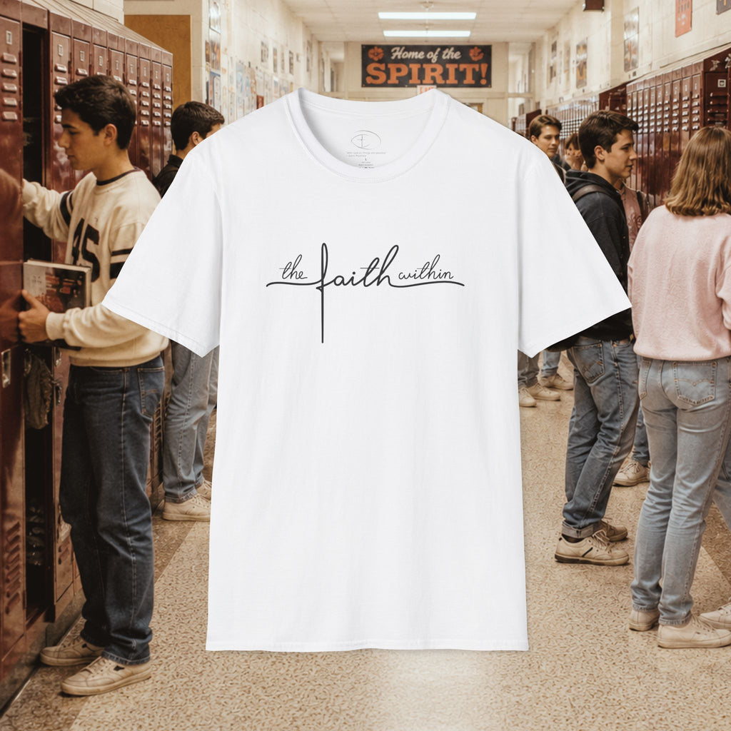 Faith Within T-Shirt — Inspirational Christian Script Tee