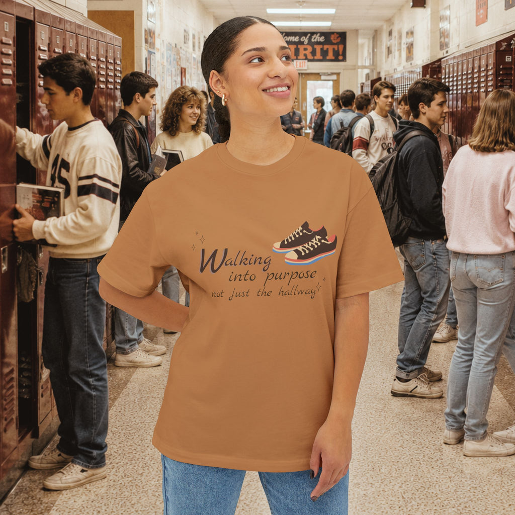 Walking Into Purpose Oversized Boxy T‑Shirt