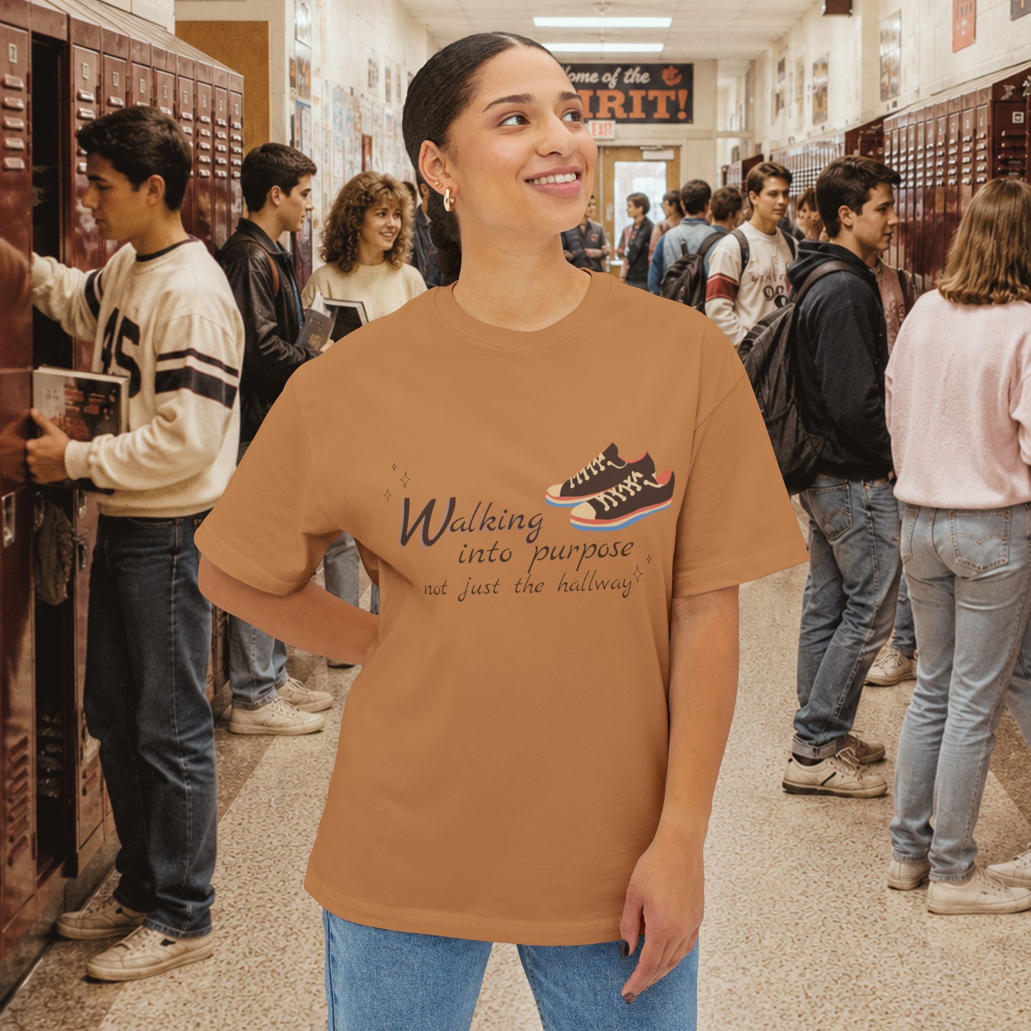Walking Into Purpose Oversized Boxy T‑Shirt