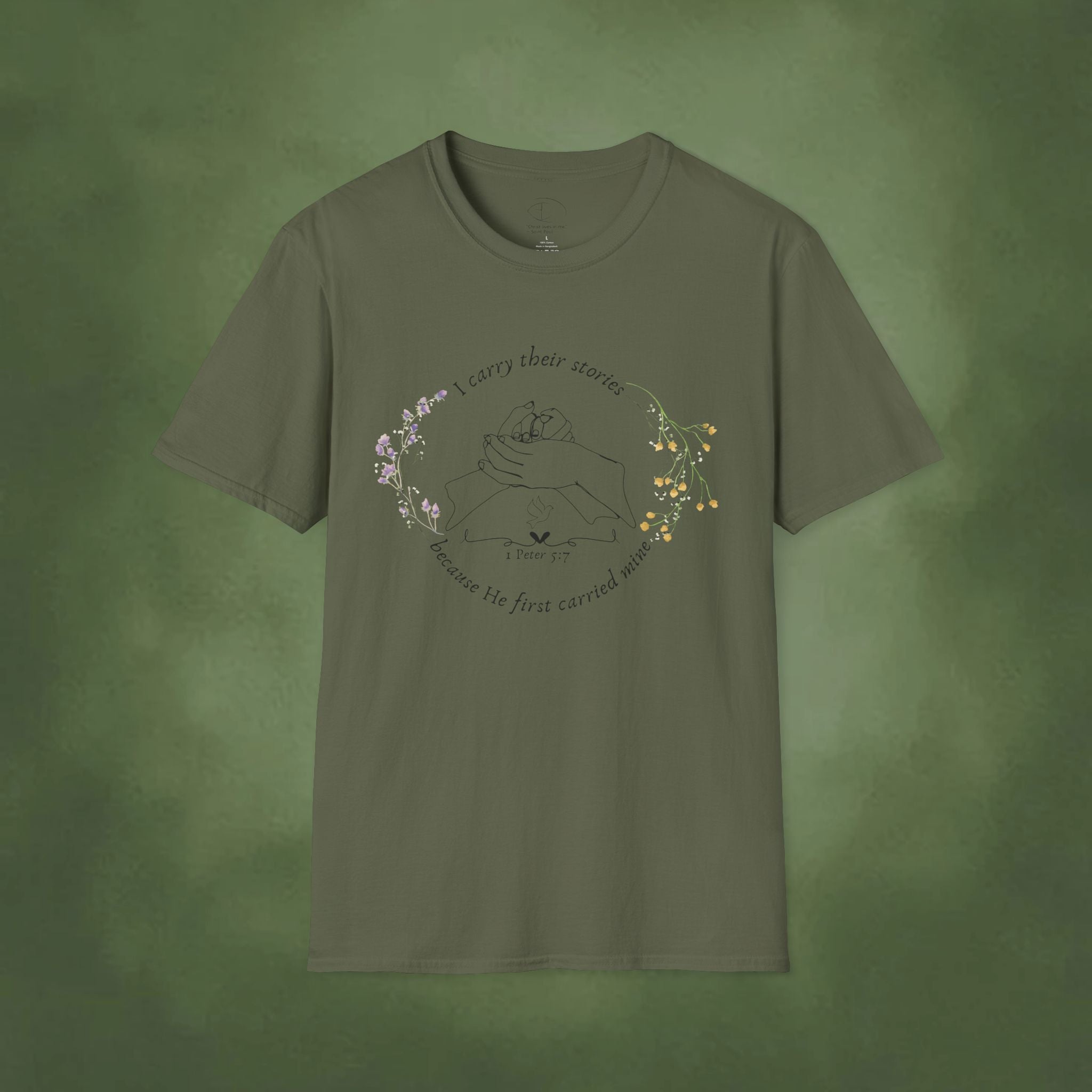 I Carry Their Stories Because He First Carried Mine T-shirt