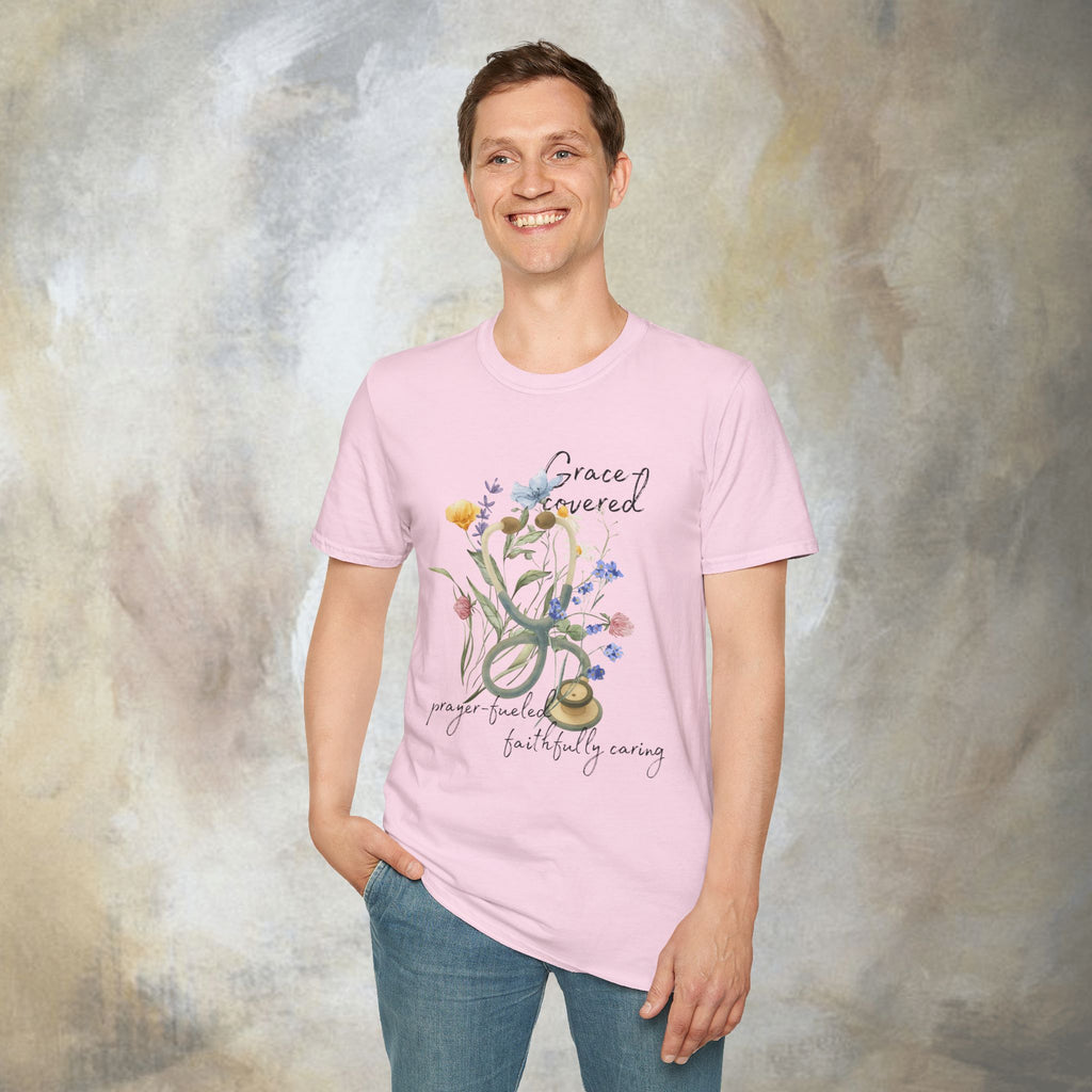 Grace covered, prayer fueled, faithfully caring T-Shirt
