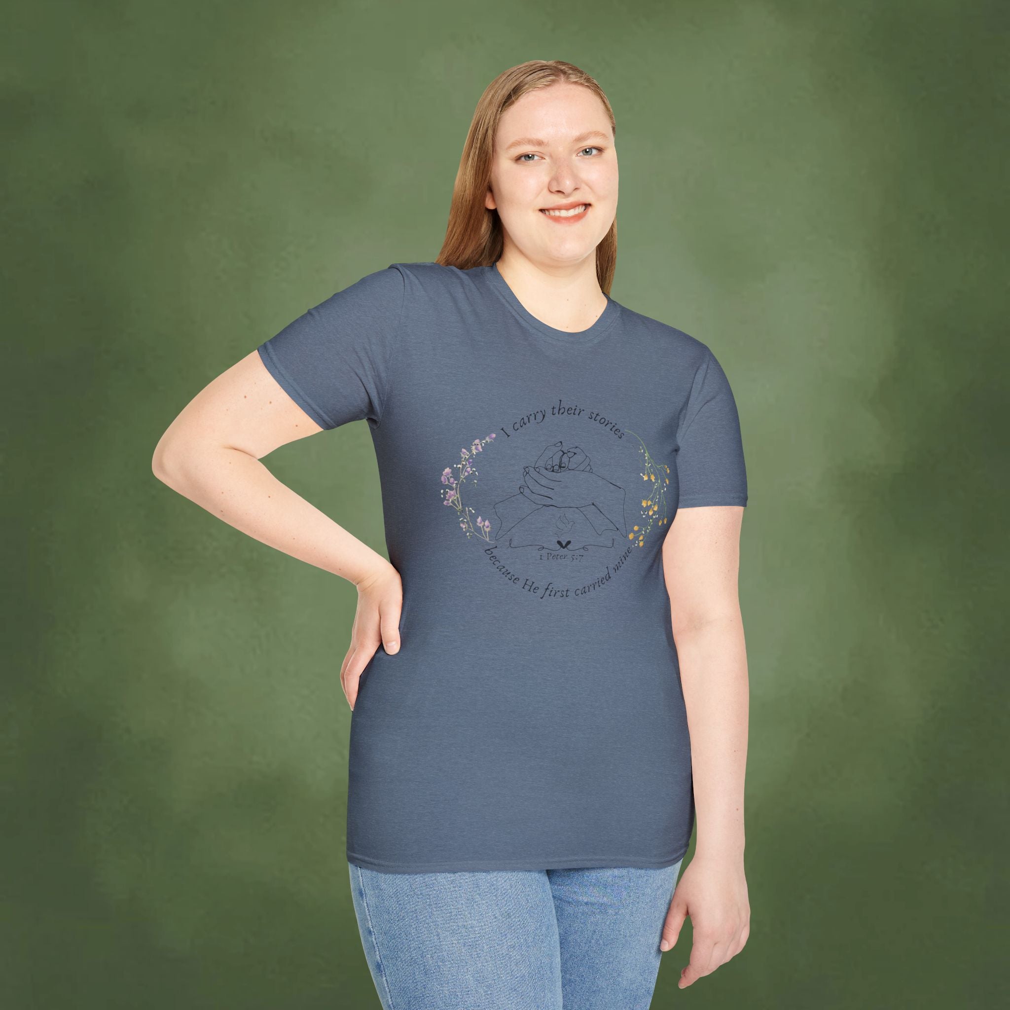 I Carry Their Stories Because He First Carried Mine T-shirt