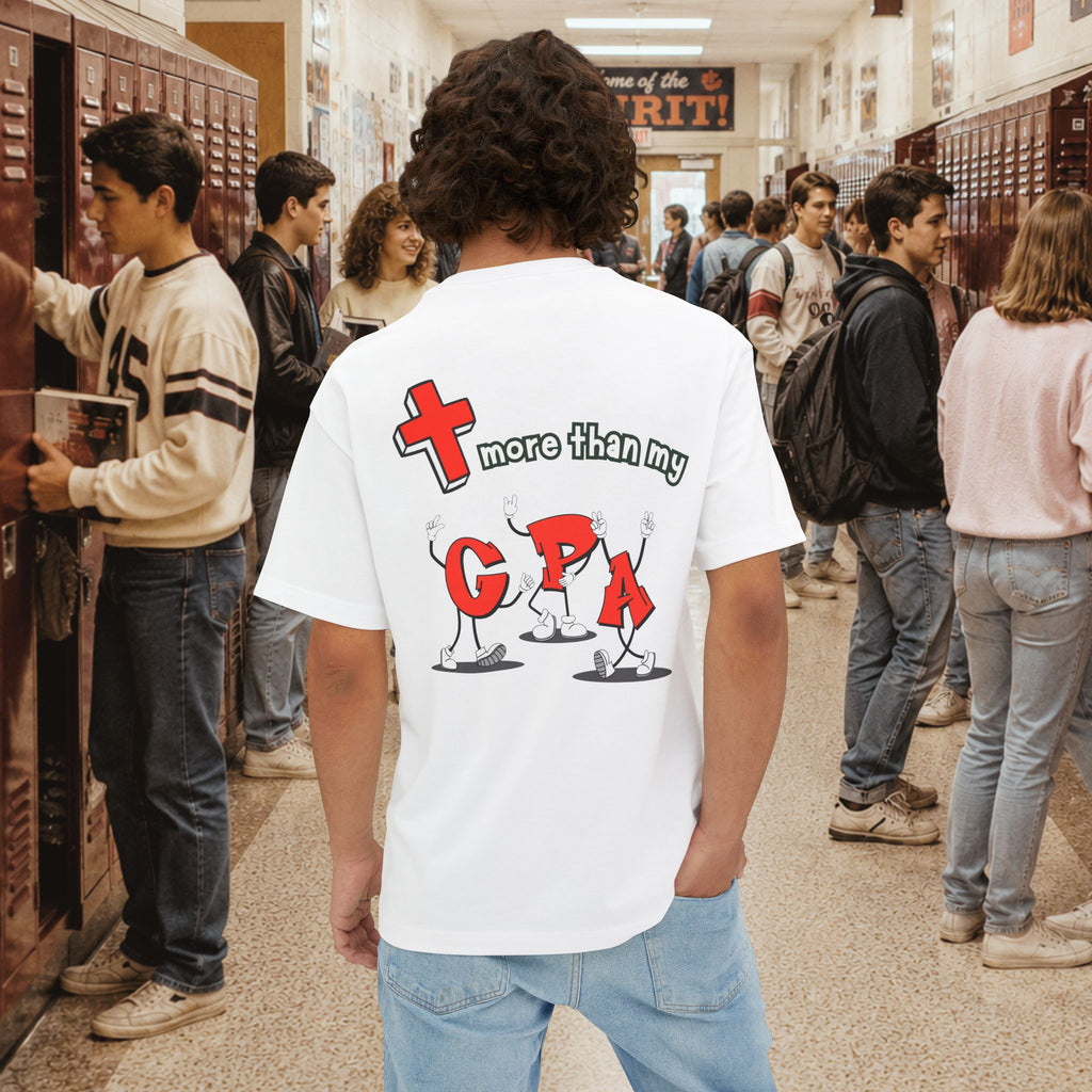 More Than My GPA Oversized Boxy T-Shirt - BACK