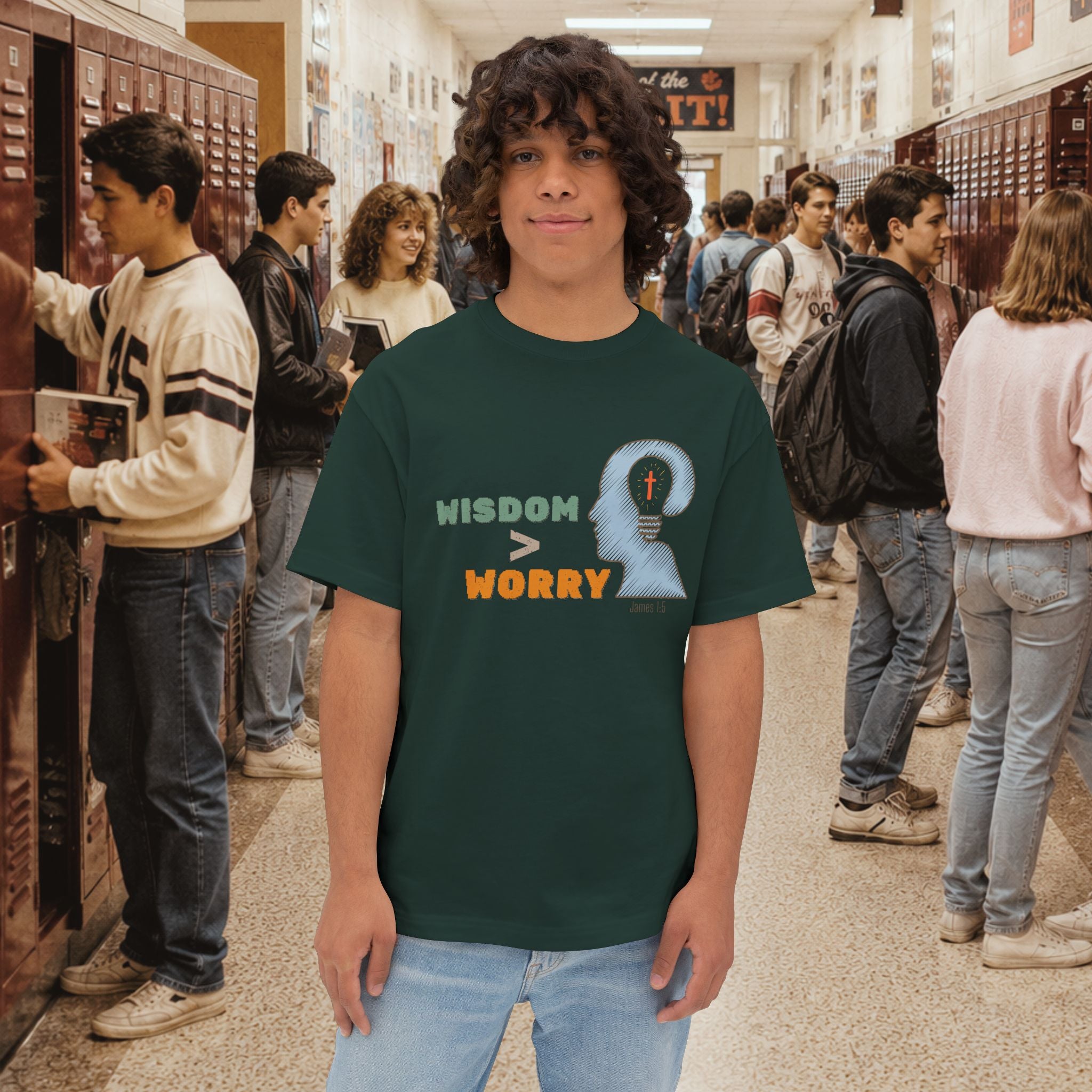 Wisdom Over Worry Oversized Boxy T-Shirt