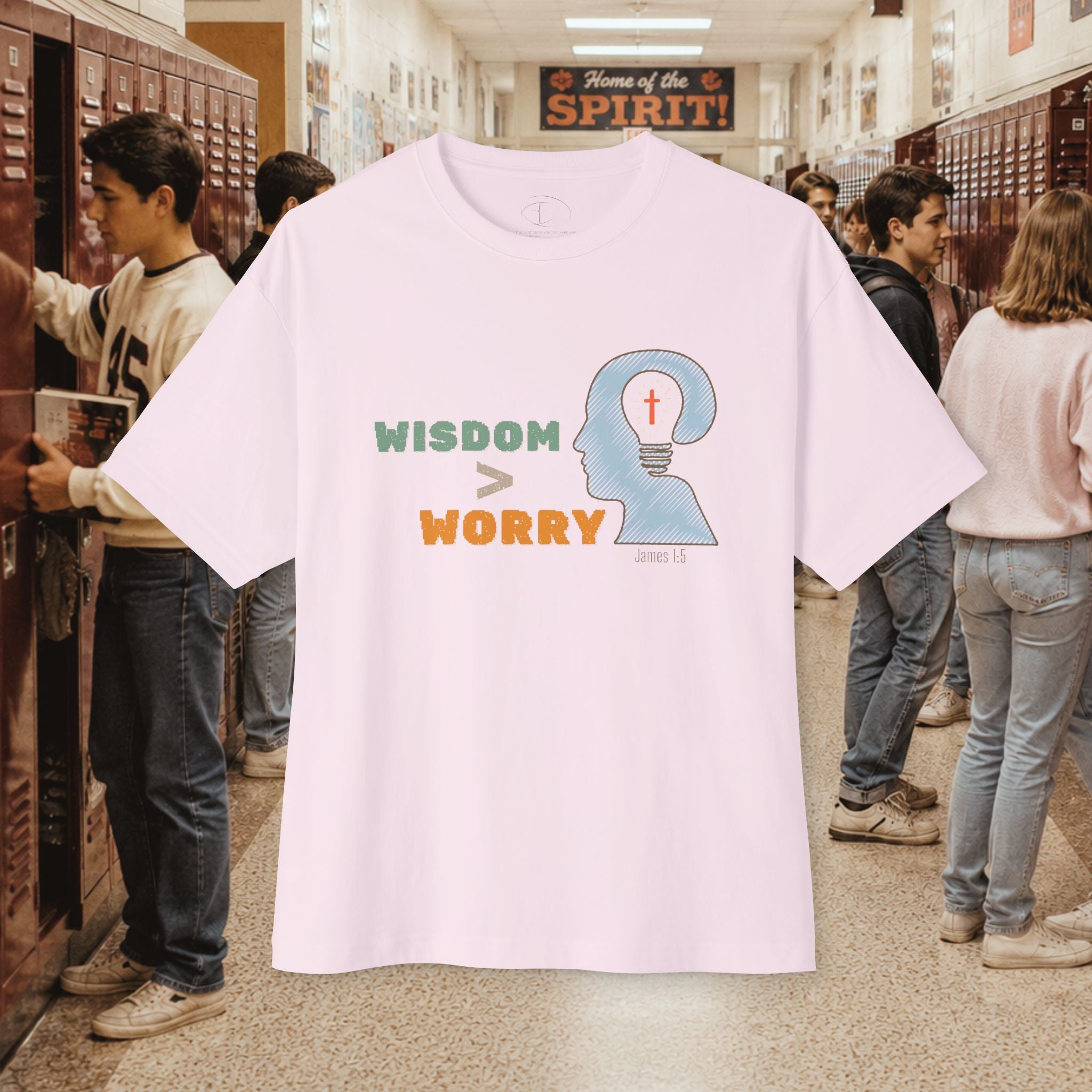 Wisdom Over Worry Oversized Boxy T-Shirt