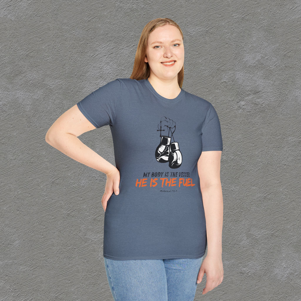He is the fuel - Hebrews 12:1 T-shirt