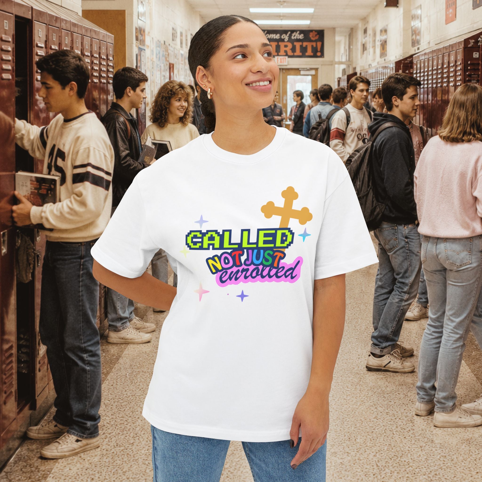 Called Not Just Enrolled Graphic oversized Boxy T-Shirt