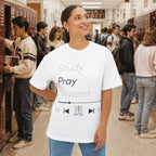 Study Pray Repeat Oversized Boxy T-Shirt