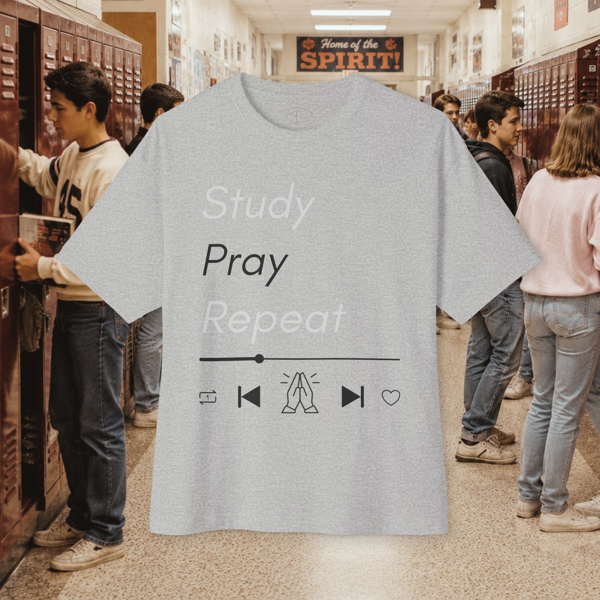 Study Pray Repeat Oversized Boxy T-Shirt