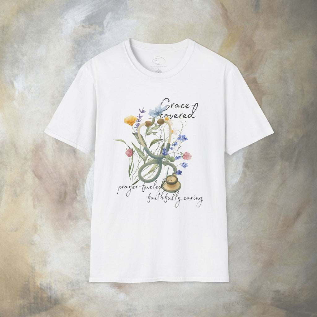 Grace covered, prayer fueled, faithfully caring T-Shirt